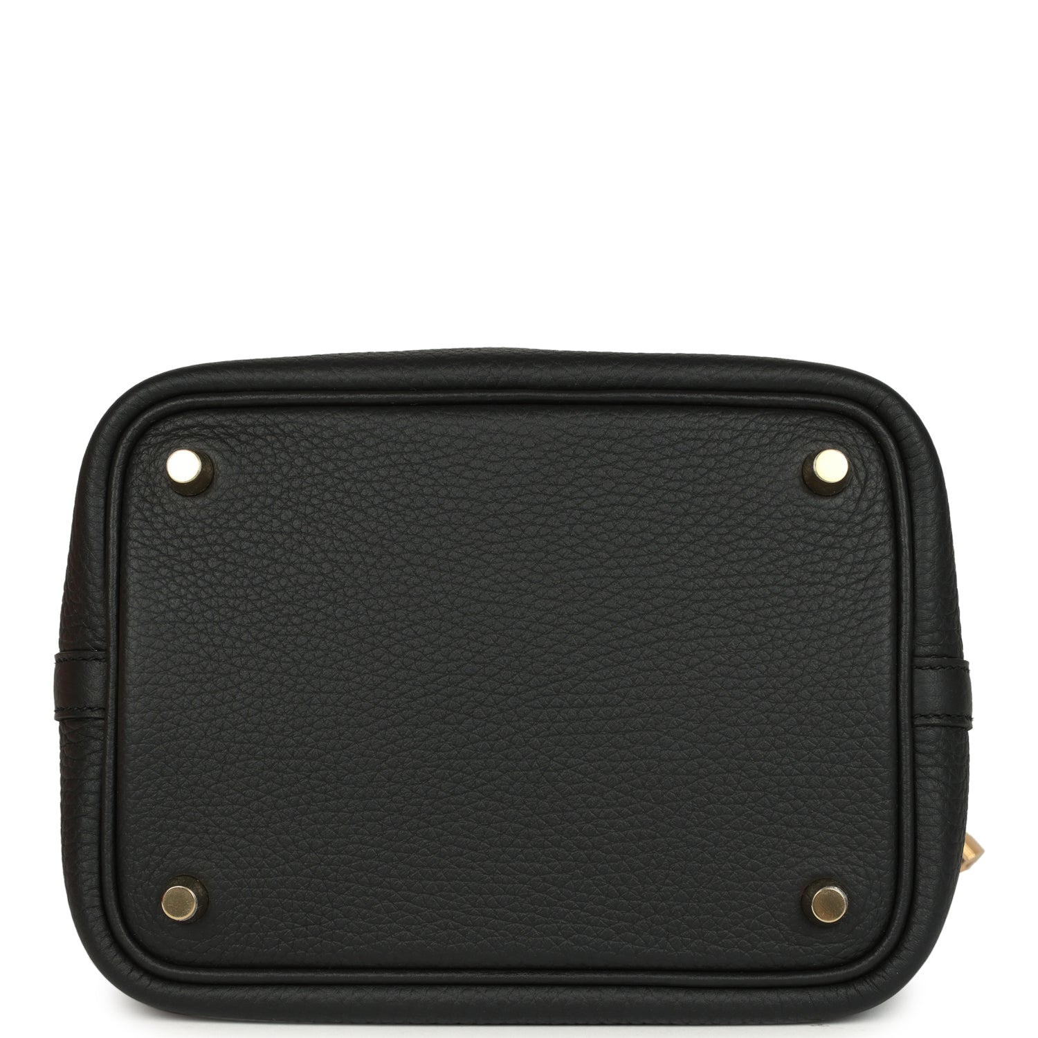 Picotin Lock 18 Black Clemence Gold Hardware Bag