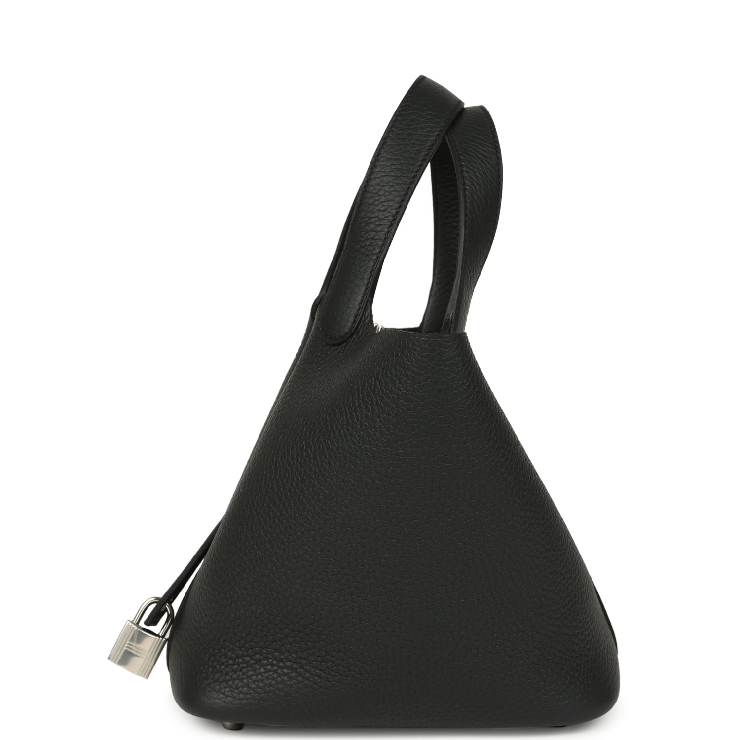 Picotin Lock 18 Black Clemence Palladium Hardware Bag
