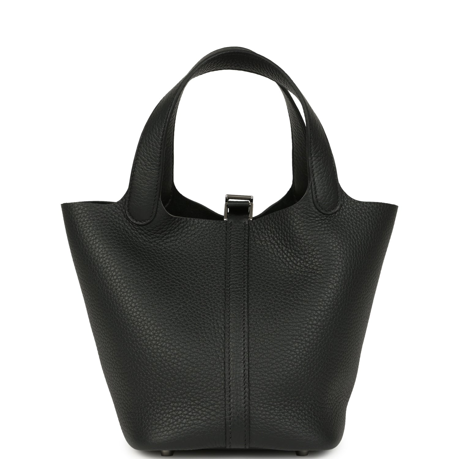 Picotin Lock 18 Black Clemence Palladium Hardware Bag