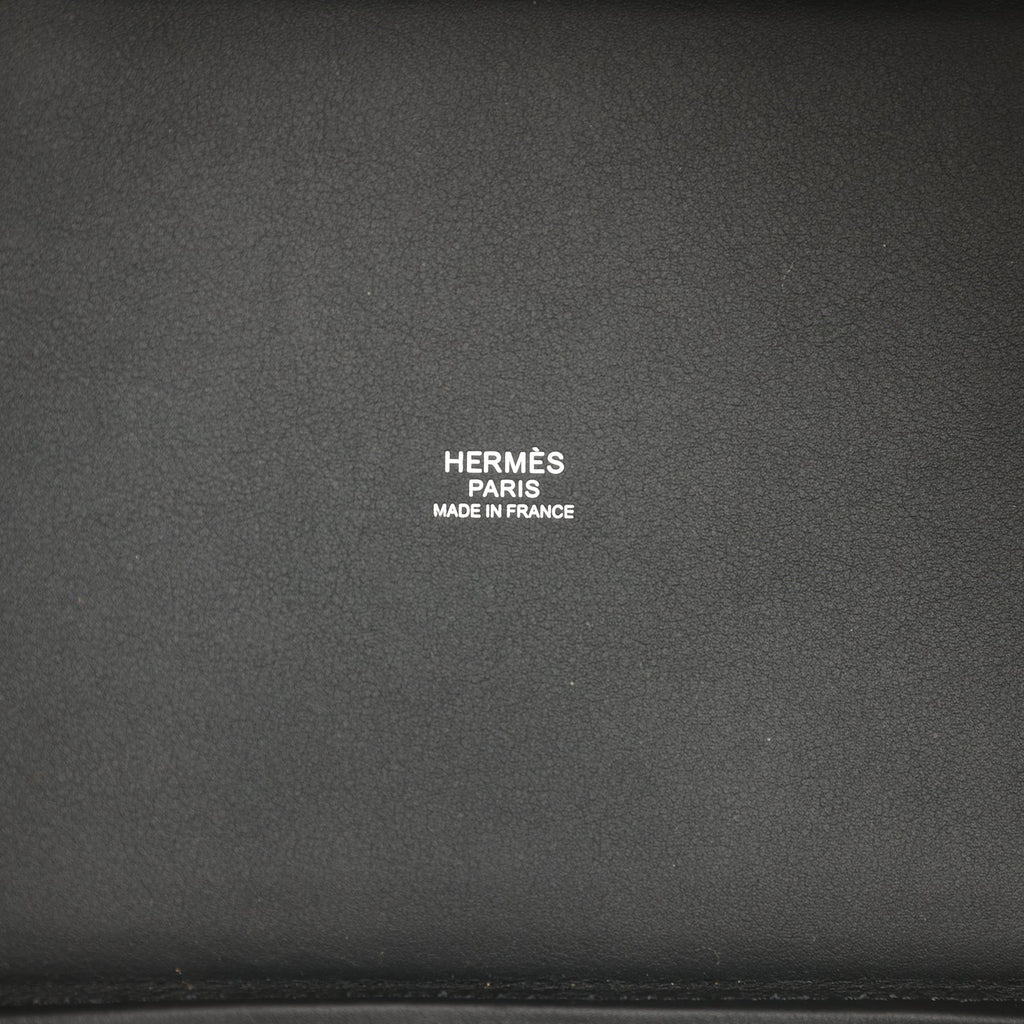 Picotin Lock 18 Black Swift and Ecru, Bleu, Black and Fauve Toile H Canvas Palladium Hardware Bag