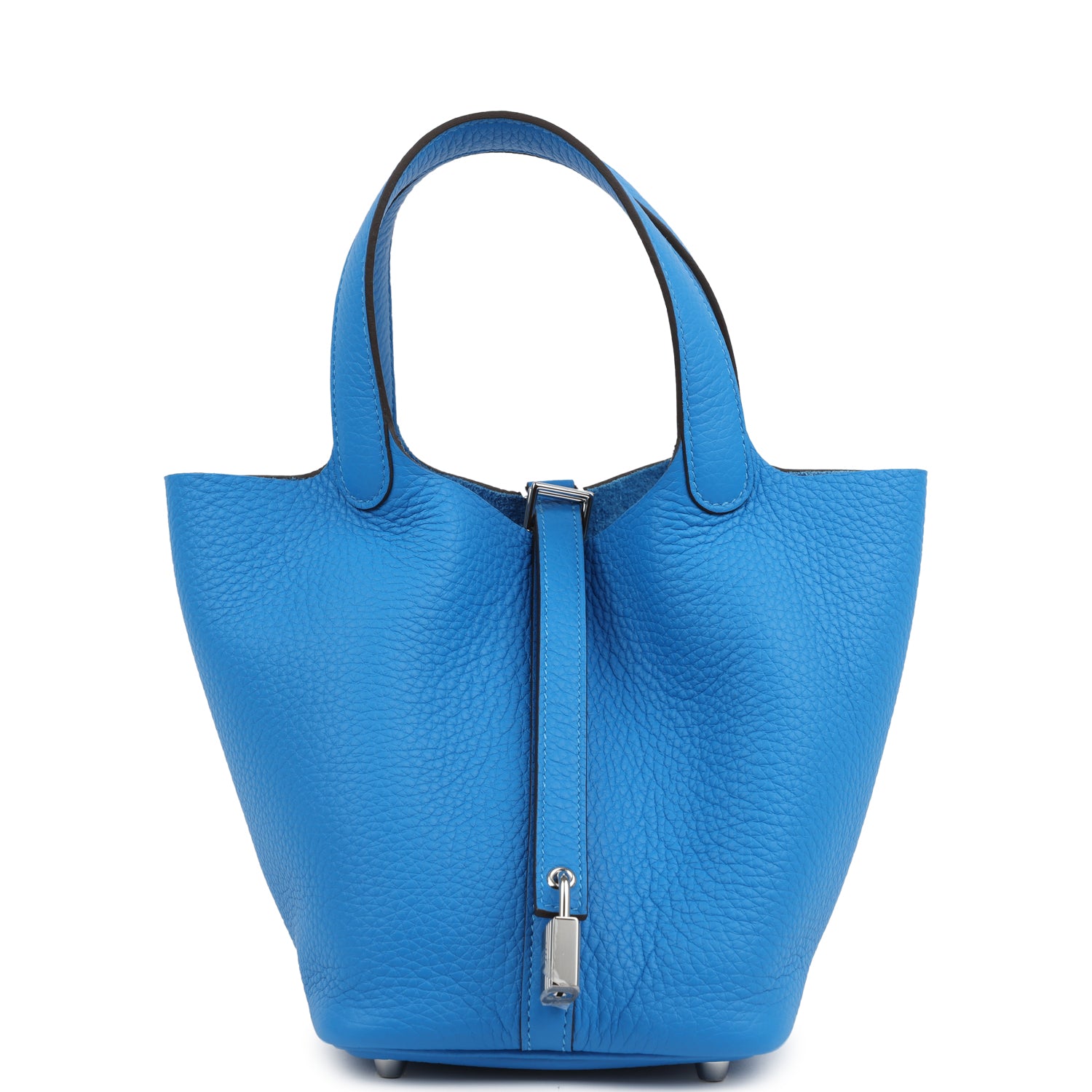 Picotin Lock 18 Bleu Hydra Palladium Hardware Bag