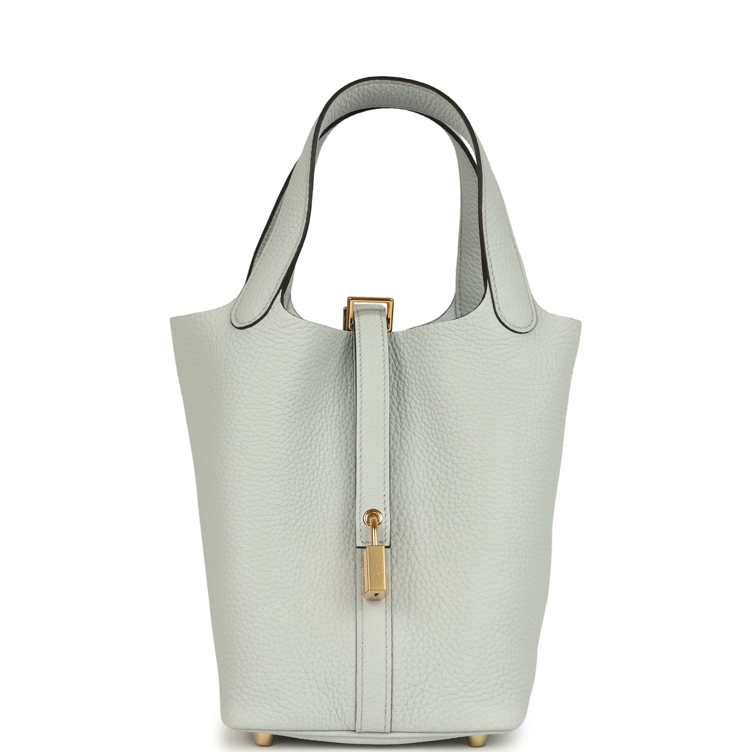 Picotin Lock 18 Bleu Pale Gold Hardware Bag