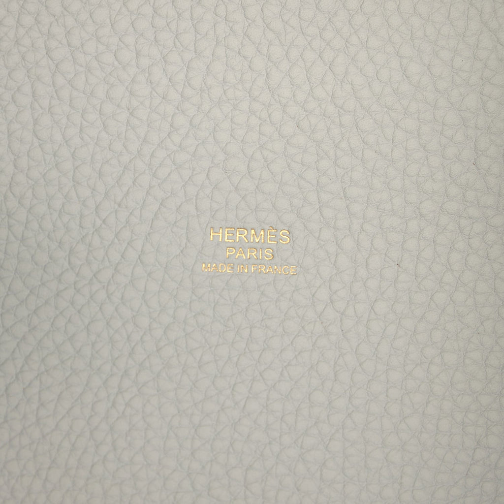 Picotin Lock 18 Bleu Pale Gold Hardware Bag