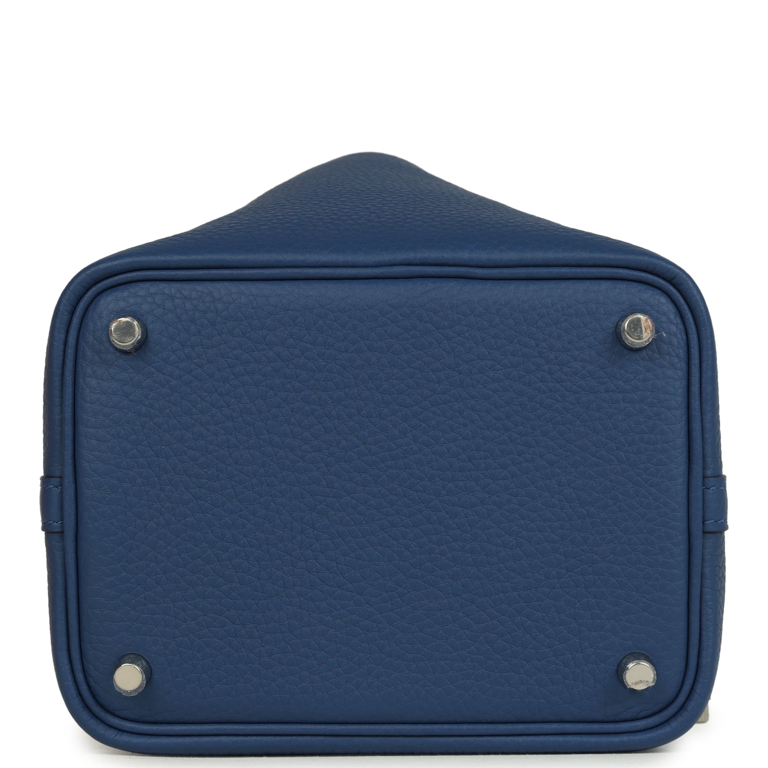 Picotin Lock 18 Bleu Tie Palladium Hardware Bag
