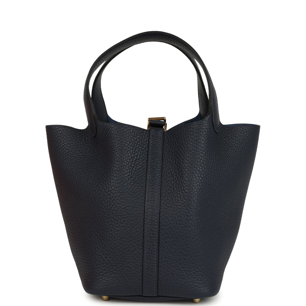 Picotin Lock 18 Bleu Tie Permabrass Hardware Bag