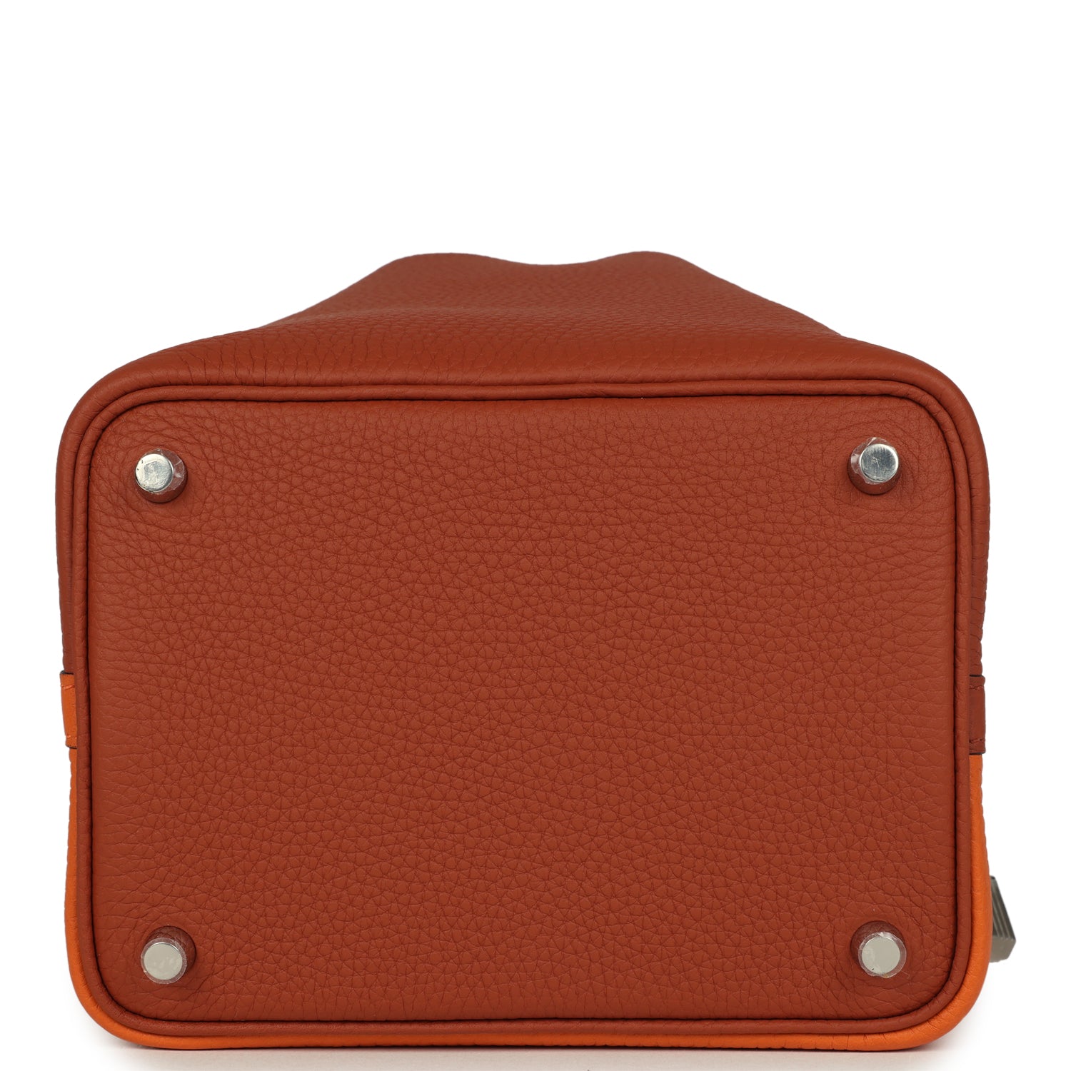 Picotin Lock 18 Casaque Orange, Cuivre and Gold Clemence Palladium Hardware Bag