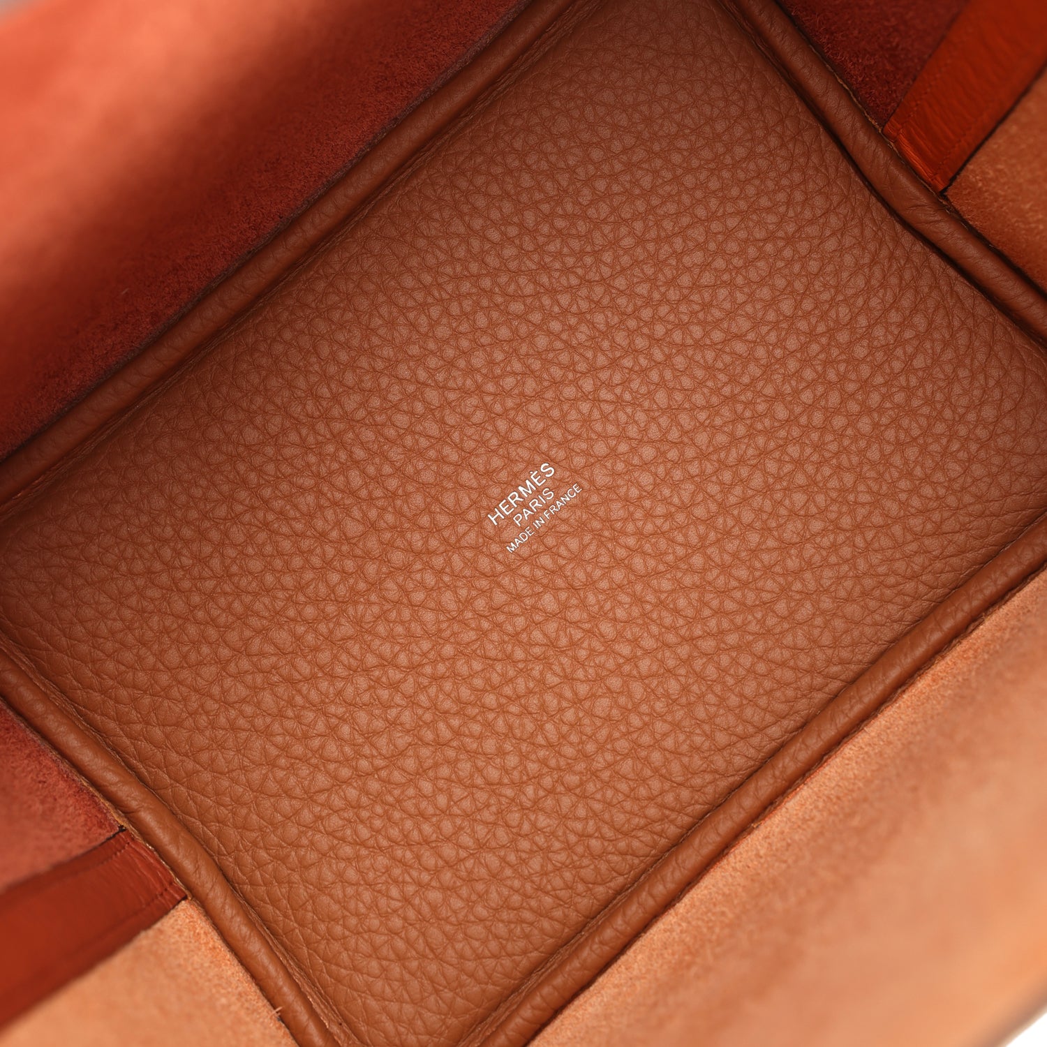 Picotin Lock 18 Casaque Orange, Cuivre and Gold Clemence Palladium Hardware Bag