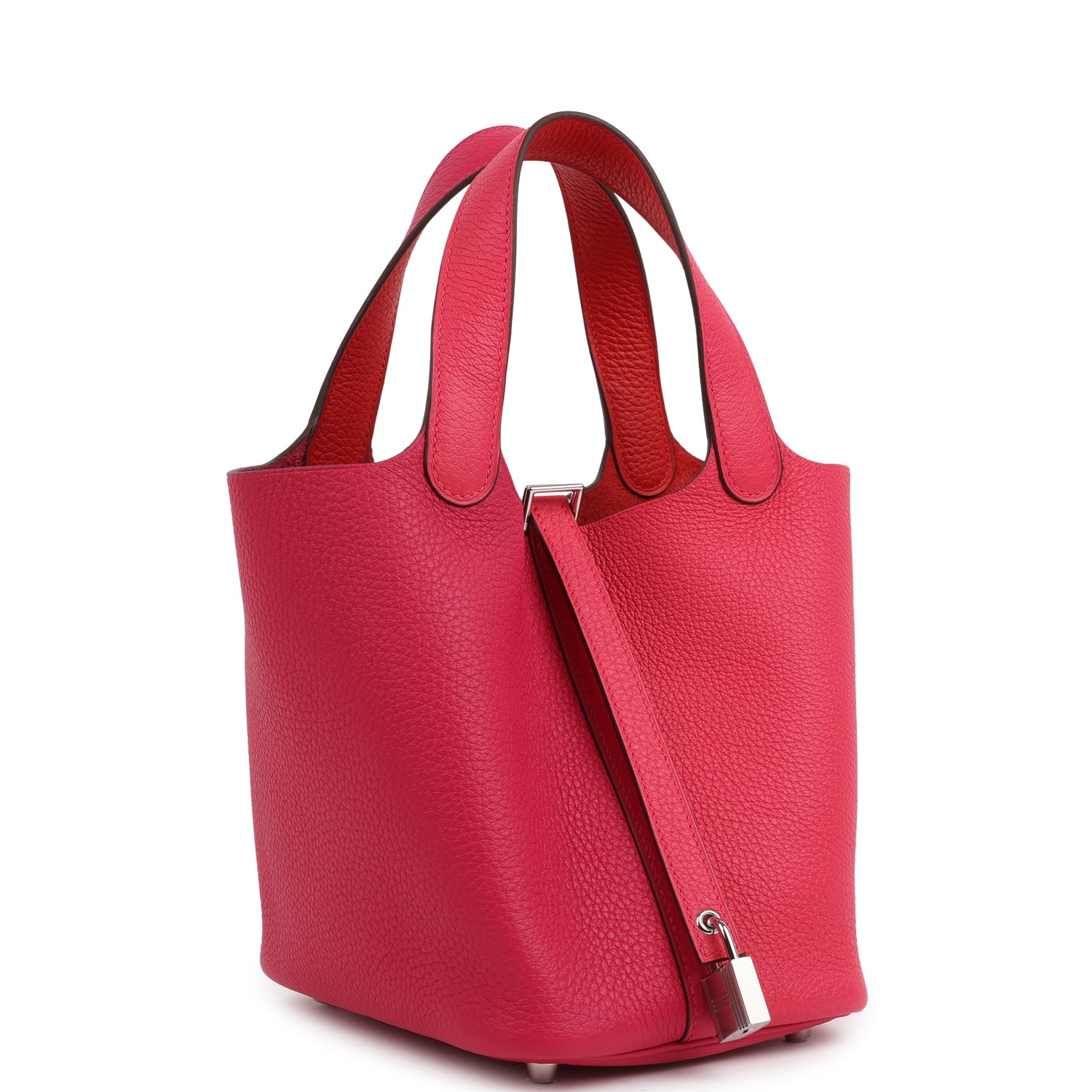 Picotin Lock 18 Casaque Rose Extreme and Rose Mexico Palladium Hardware Bag