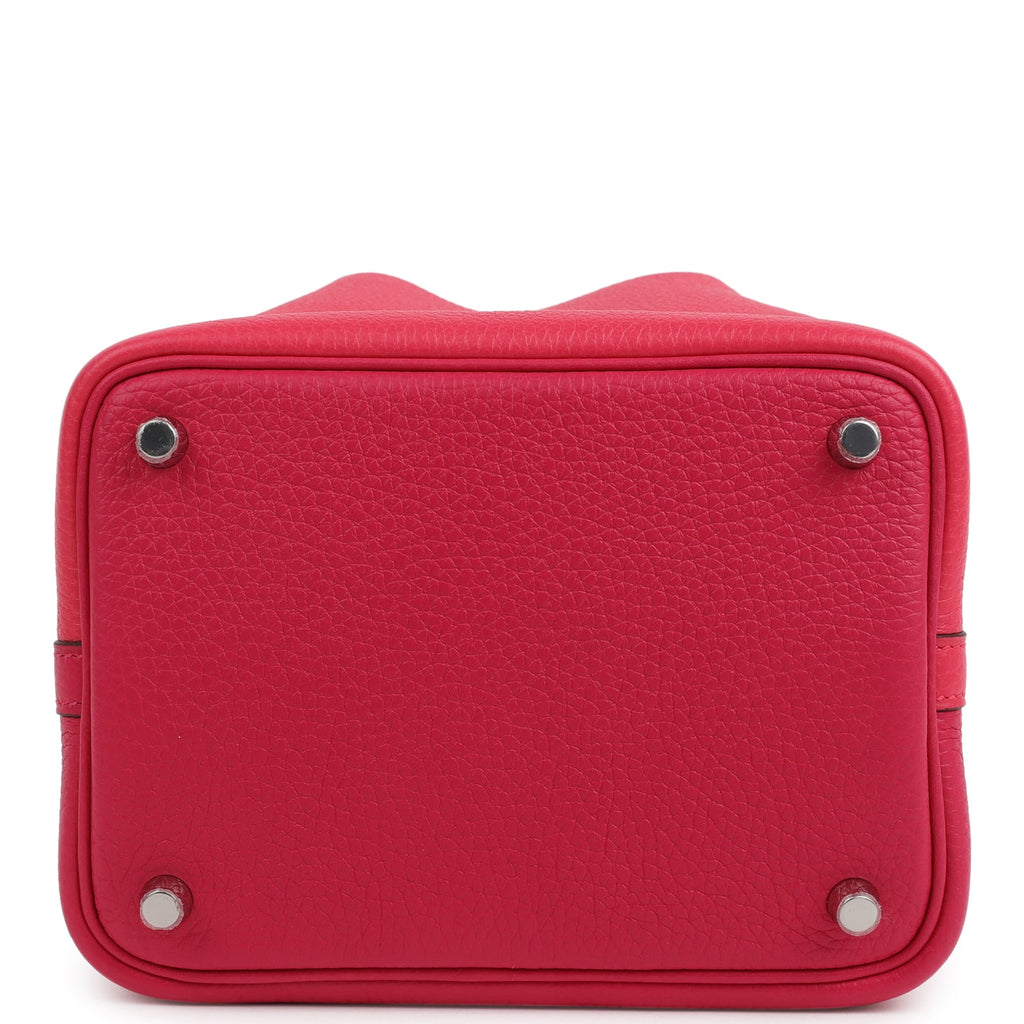 Picotin Lock 18 Casaque Rose Extreme and Rose Mexico Palladium Hardware Bag