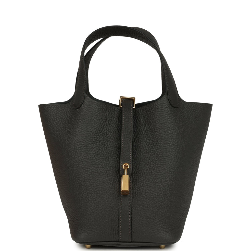 Picotin Lock 18 Dark Bronze Gold Hardware Bag