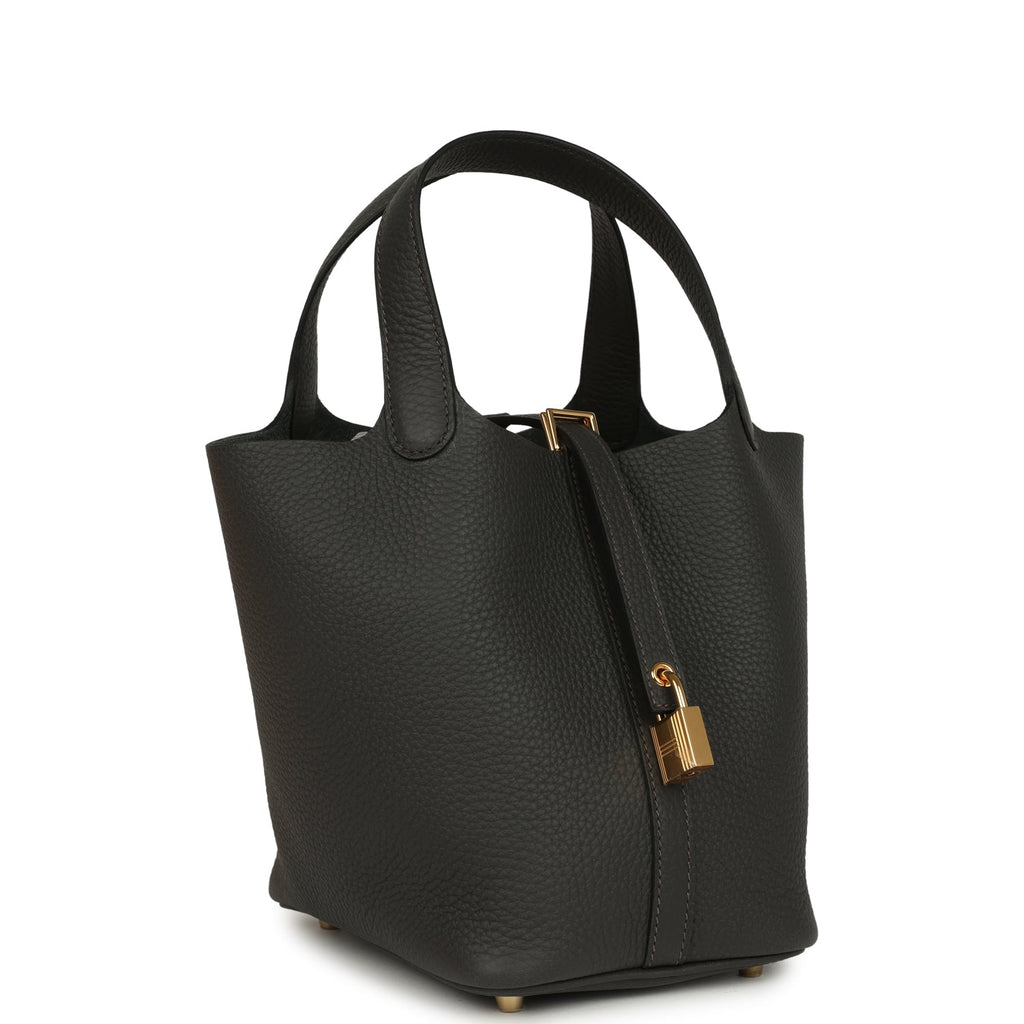 Picotin Lock 18 Dark Bronze Gold Hardware Bag