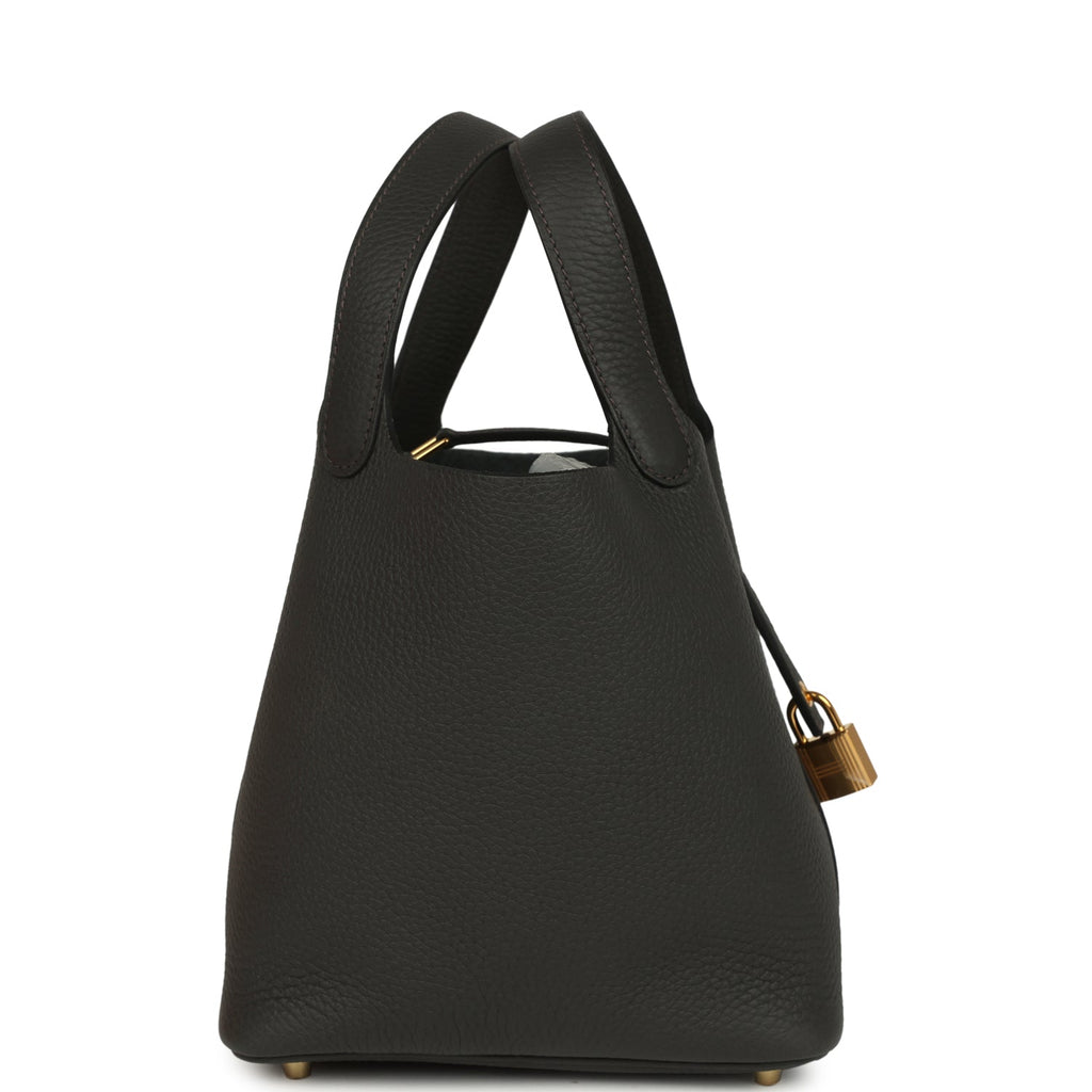 Picotin Lock 18 Dark Bronze Gold Hardware Bag