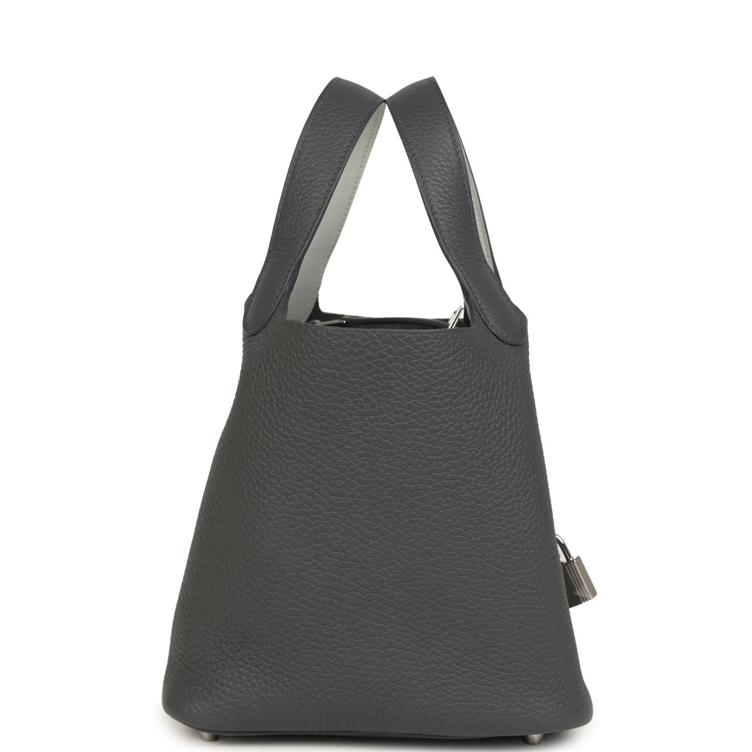 Picotin Lock 18 Eclat Ardoise Clemence and Gris Pantin Swift Palladium Hardware Bag