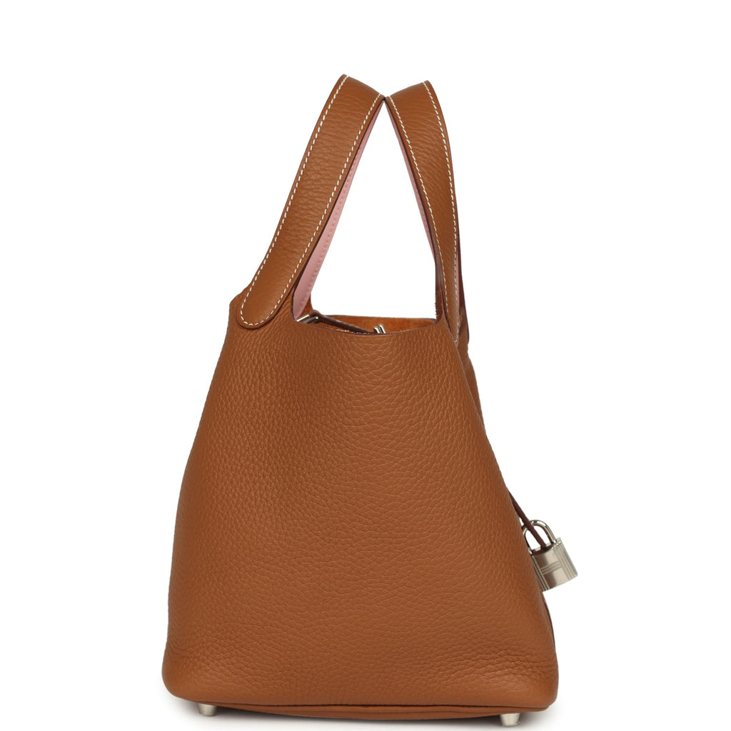 Picotin Lock 18 Eclat Gold and Rose Sakura Palladium Hardware Bag