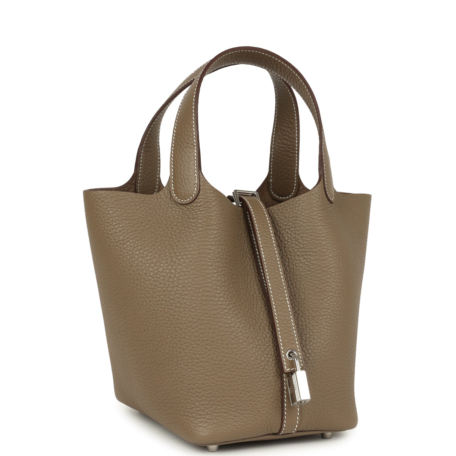 Picotin Lock 18 Etoupe Palladium Hardware Bag