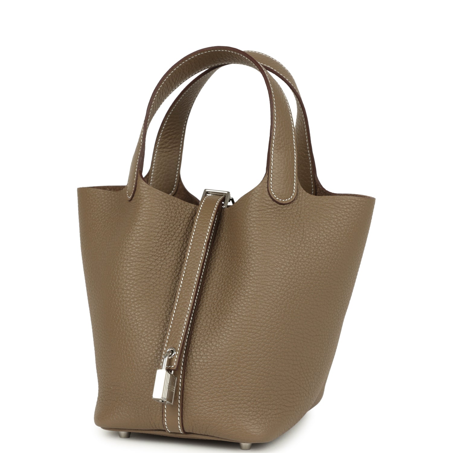 Picotin Lock 18 Etoupe Palladium Hardware Bag