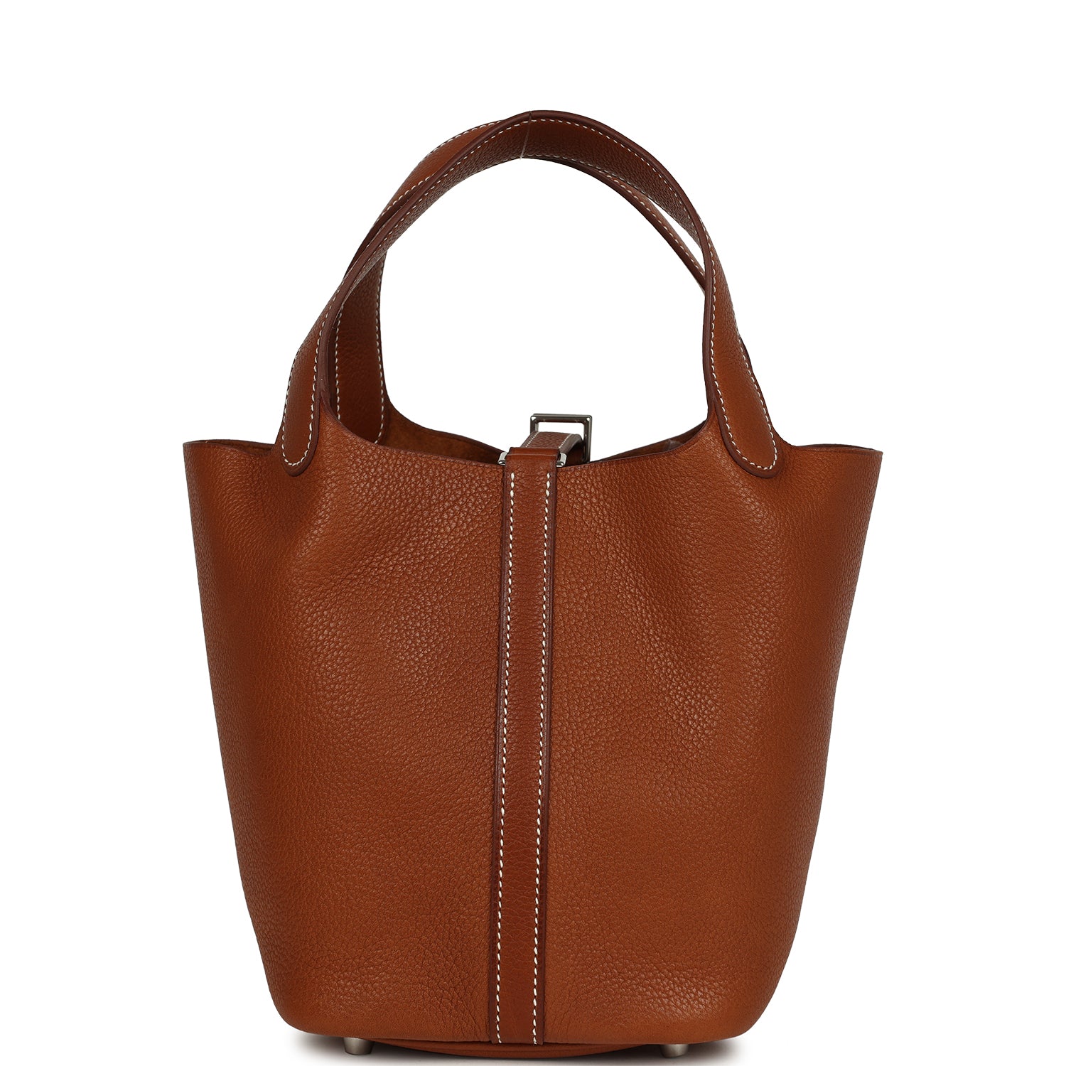 Picotin Lock 18 Fauve Barenia Faubourg Palladium Hardware Bag