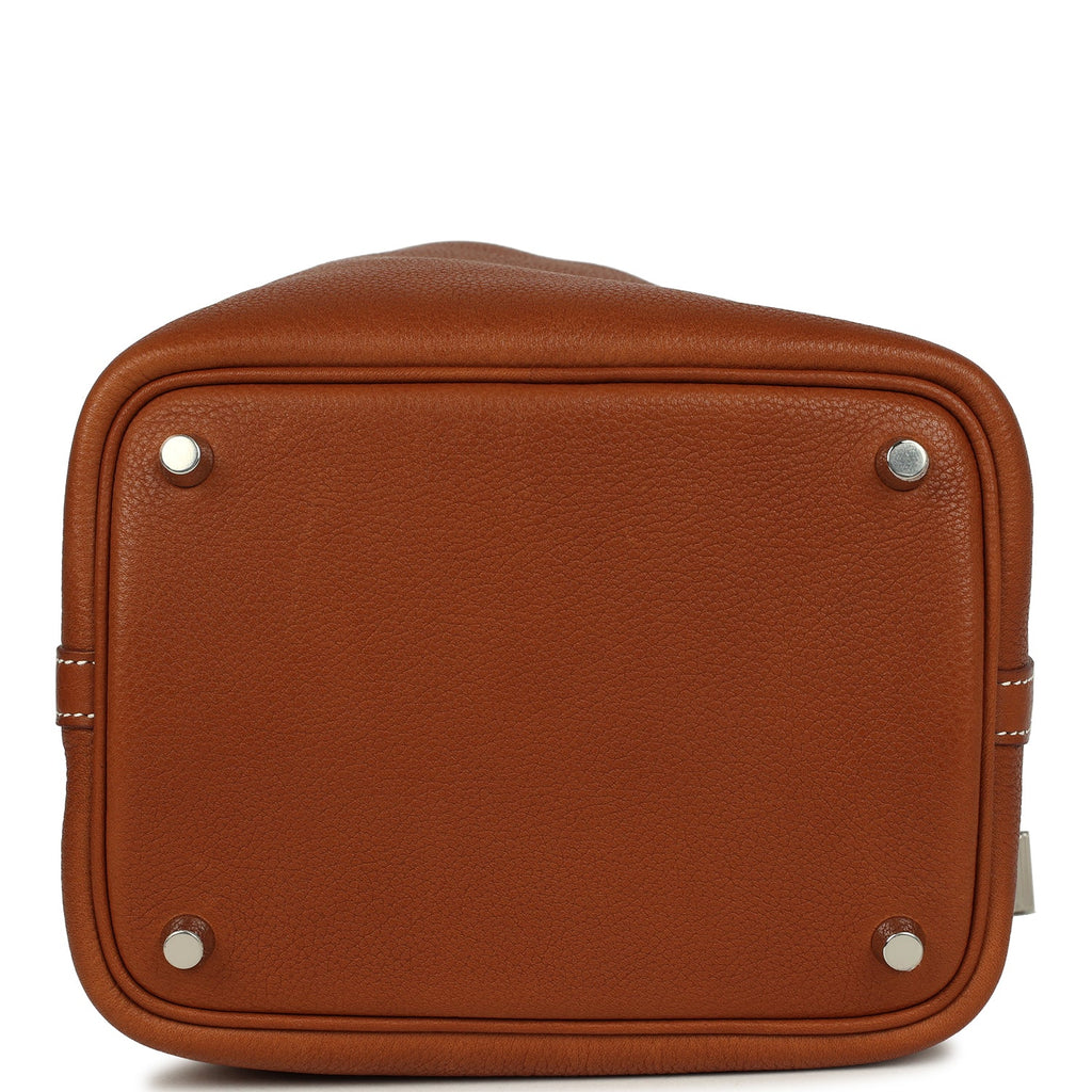 Picotin Lock 18 Fauve Barenia Faubourg Palladium Hardware Bag