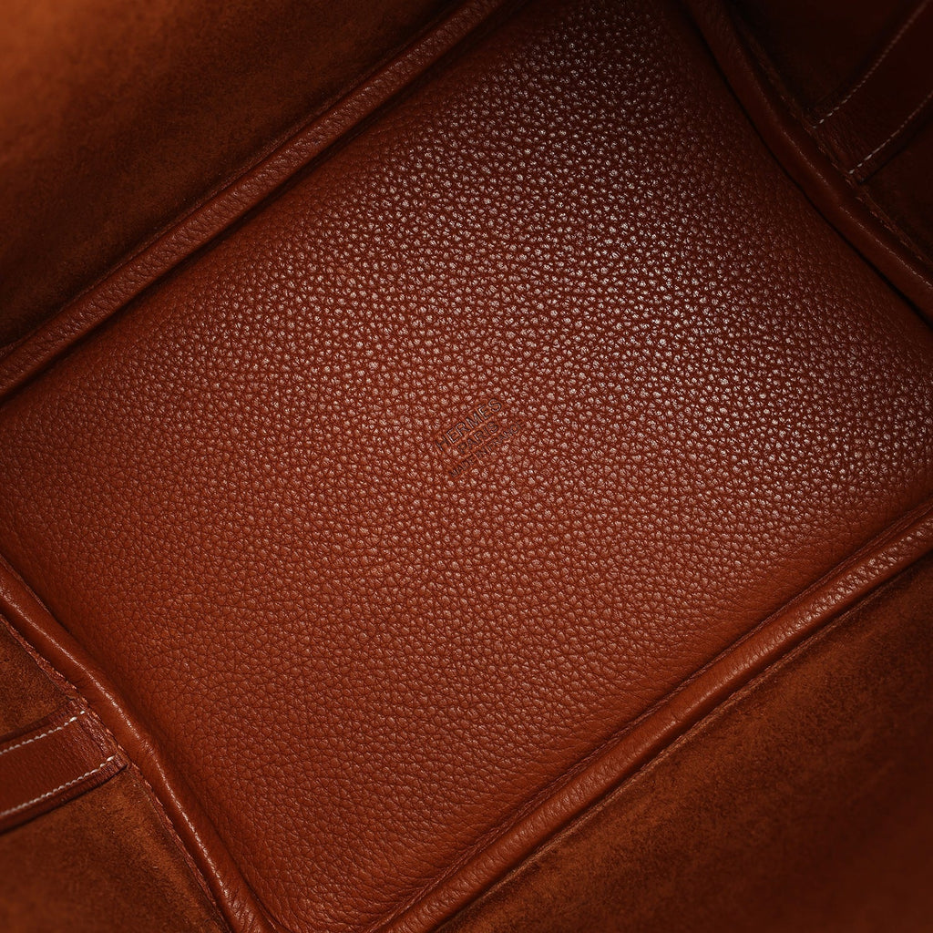 Picotin Lock 18 Fauve Barenia Faubourg Palladium Hardware Bag