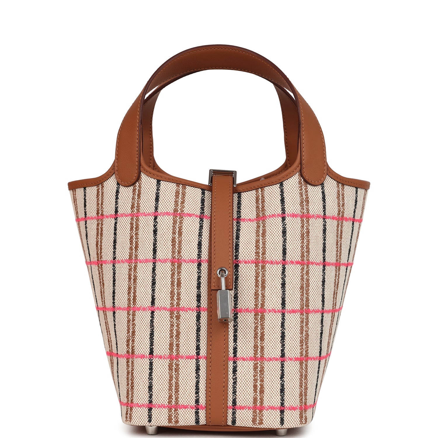 Picotin Lock 18 Gold, Ecru-Beige, Rose Pop, Black Toile H and Fauve Swift and Toile H Palladium Hardware  Bag