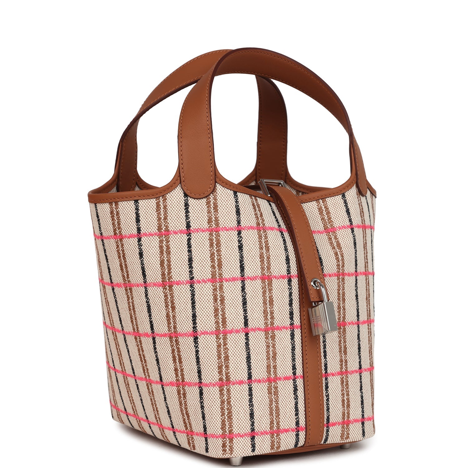 Picotin Lock 18 Gold, Ecru-Beige, Rose Pop, Black Toile H and Fauve Swift and Toile H Palladium Hardware  Bag