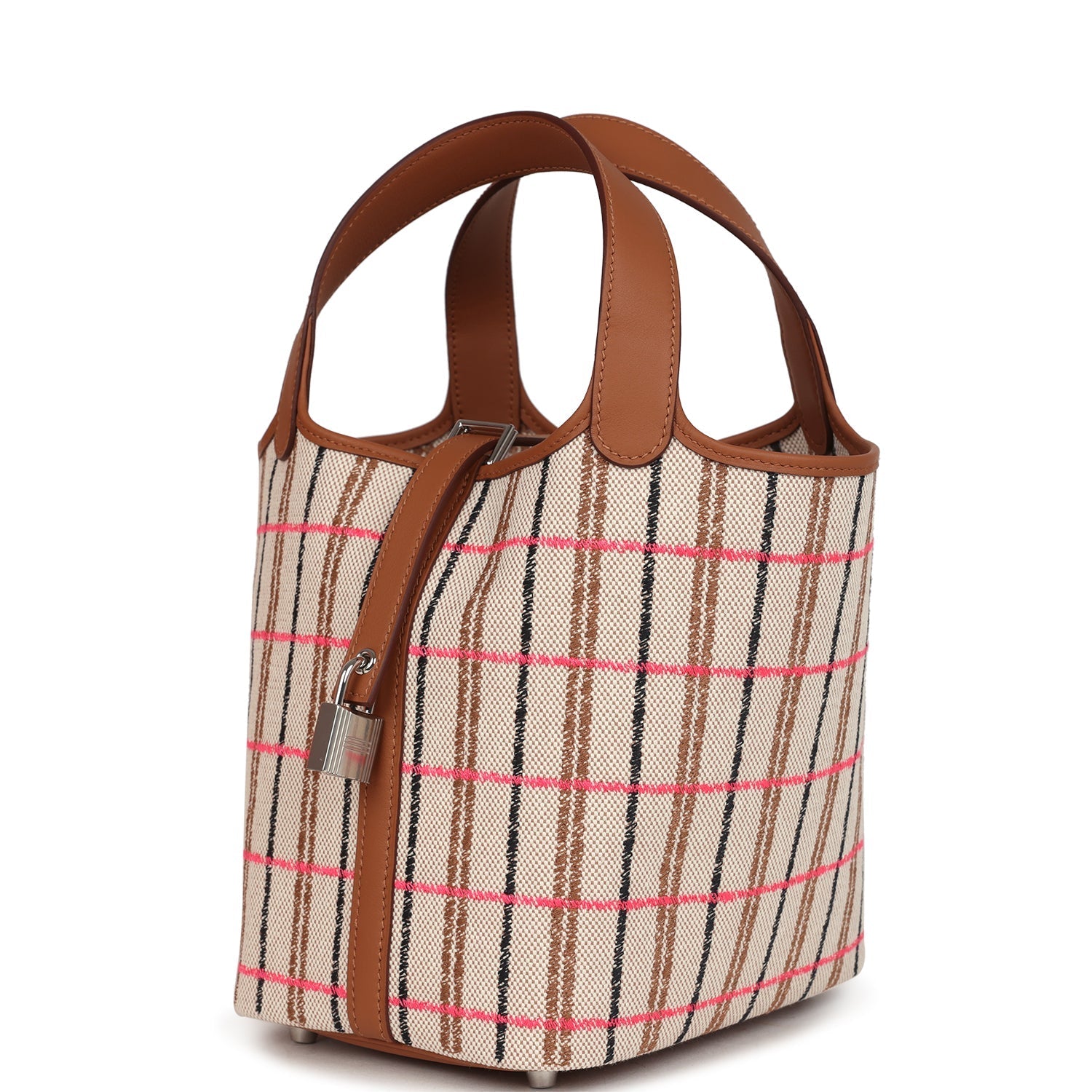 Picotin Lock 18 Gold, Ecru-Beige, Rose Pop, Black Toile H and Fauve Swift and Toile H Palladium Hardware  Bag