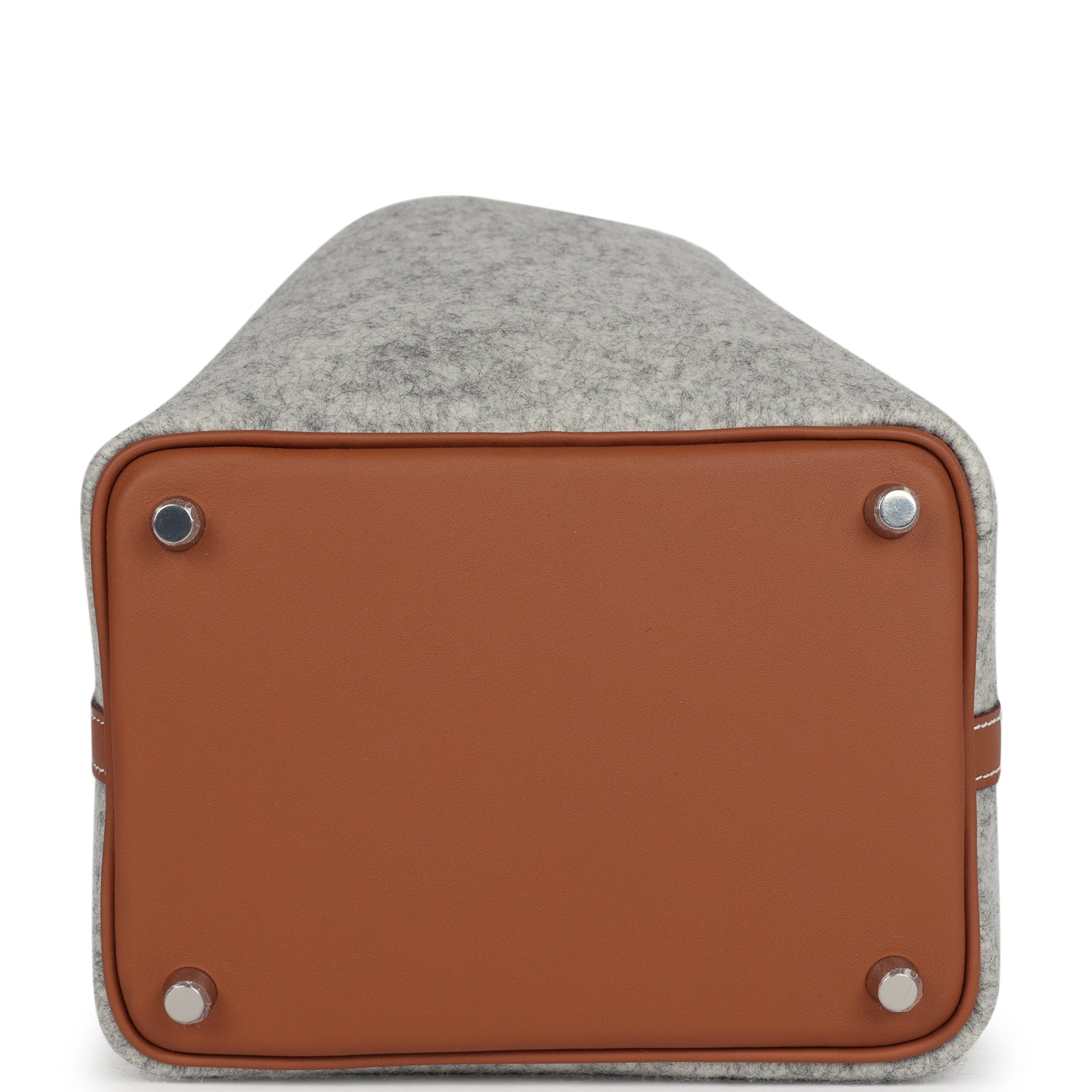 Picotin Lock 18 Gris Clair Feutre and Gold Swift Palladium Hardware Bag