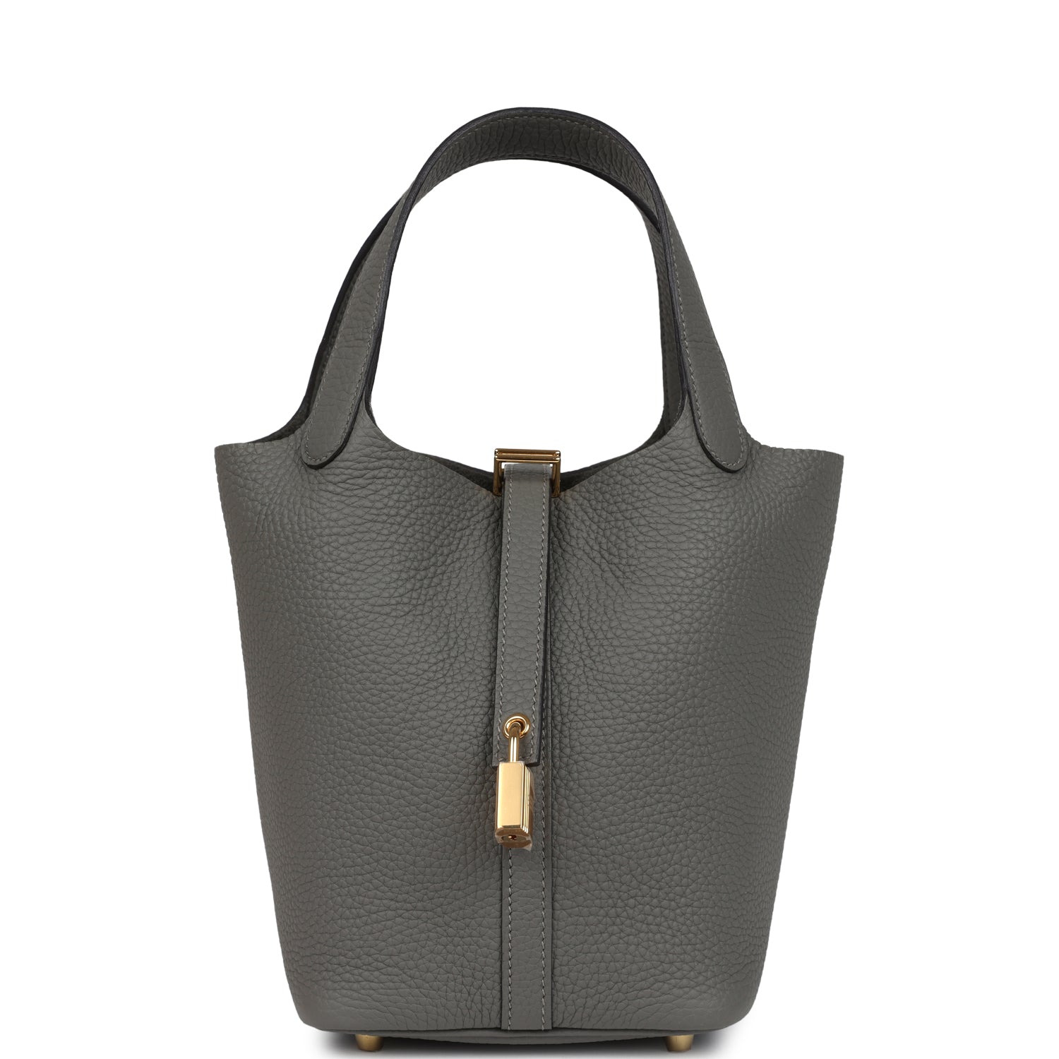 Picotin Lock 18 Gris Meyer Gold Hardware Bag