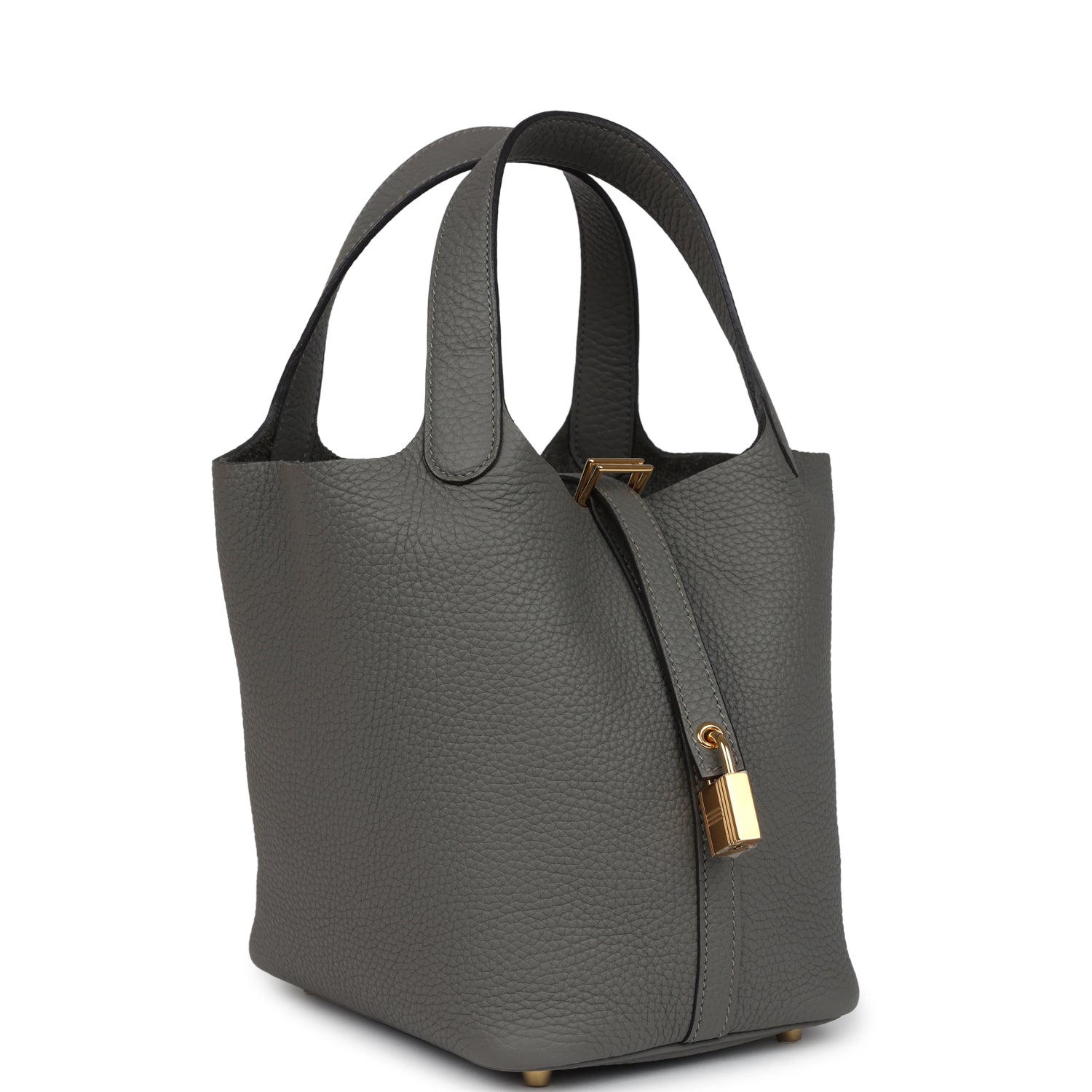 Picotin Lock 18 Gris Meyer Gold Hardware Bag