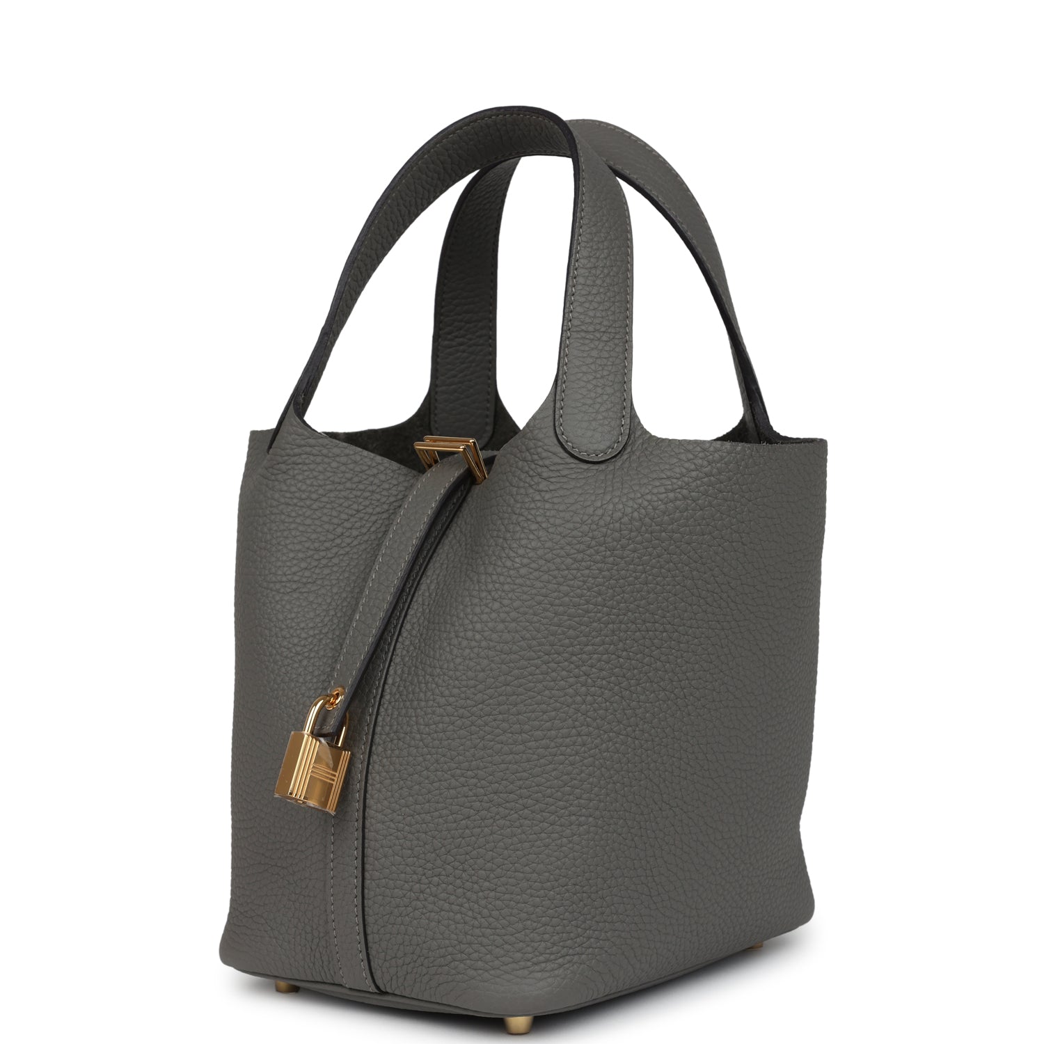 Picotin Lock 18 Gris Meyer Gold Hardware Bag