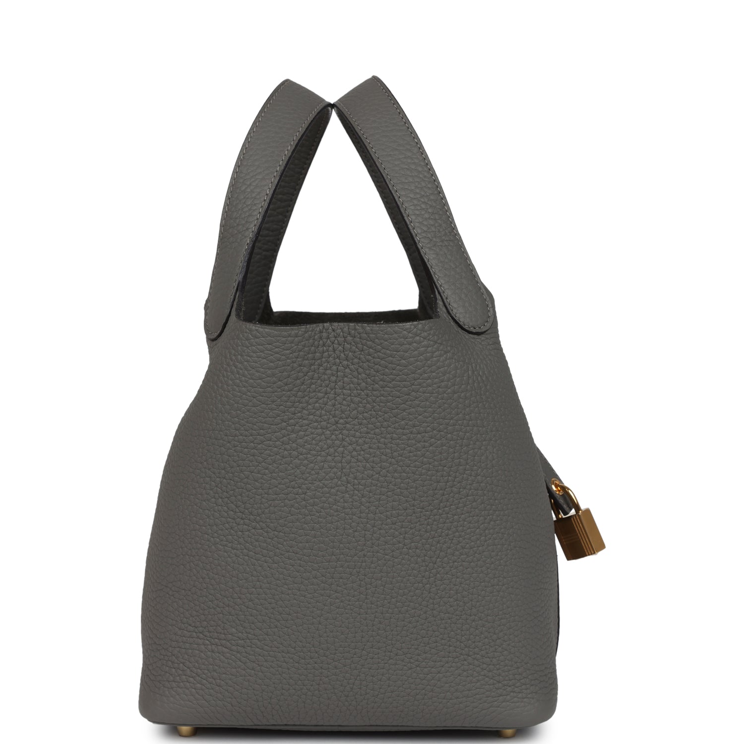 Picotin Lock 18 Gris Meyer Gold Hardware Bag