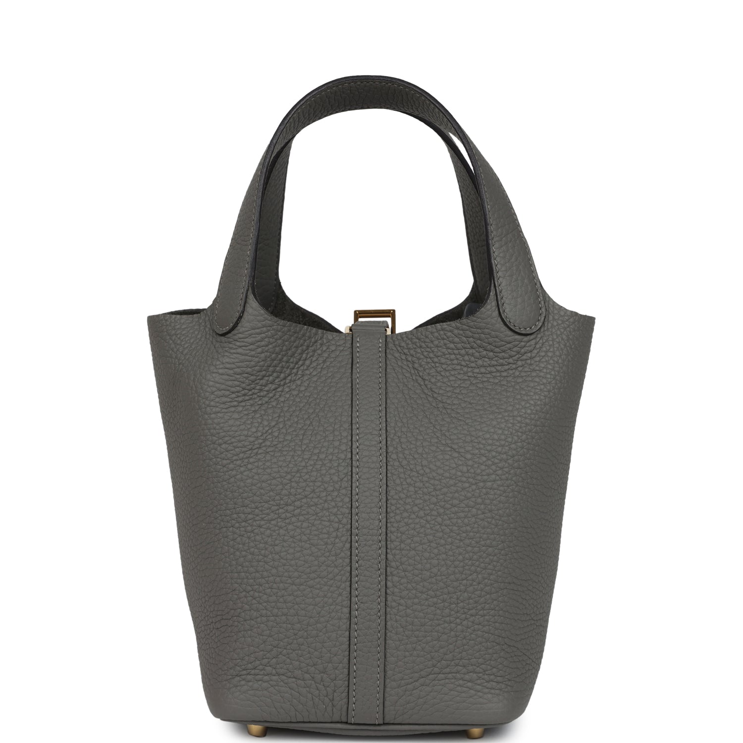 Picotin Lock 18 Gris Meyer Gold Hardware Bag