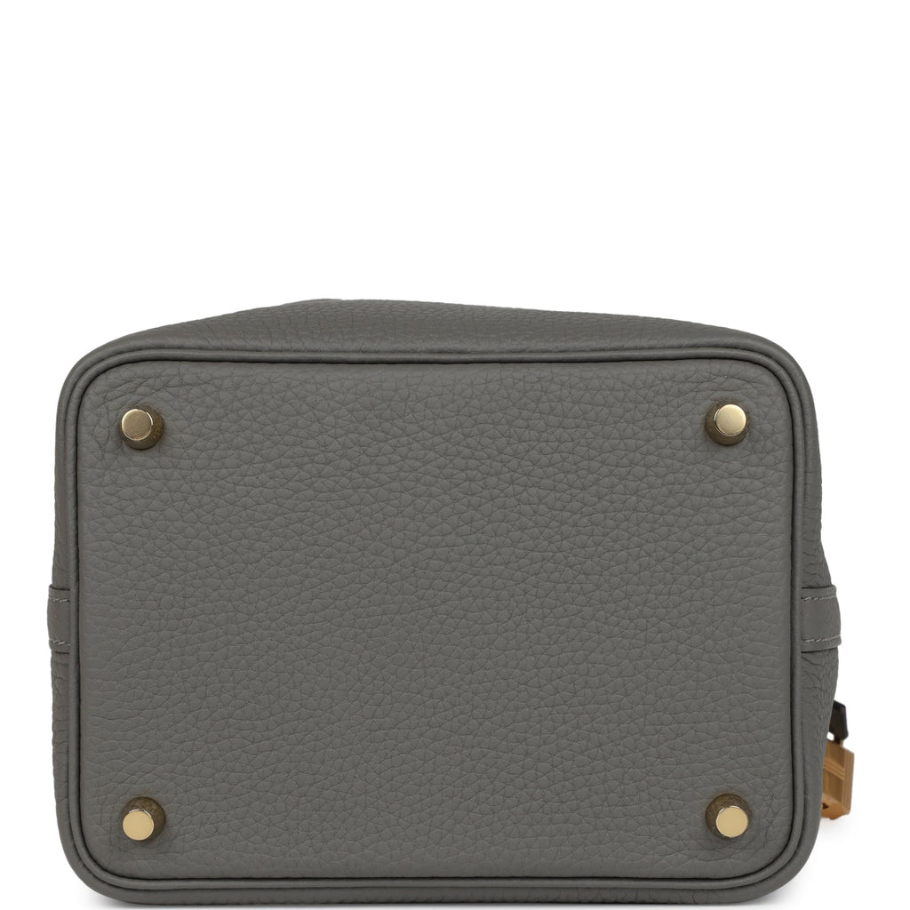 Picotin Lock 18 Gris Meyer Gold Hardware Bag