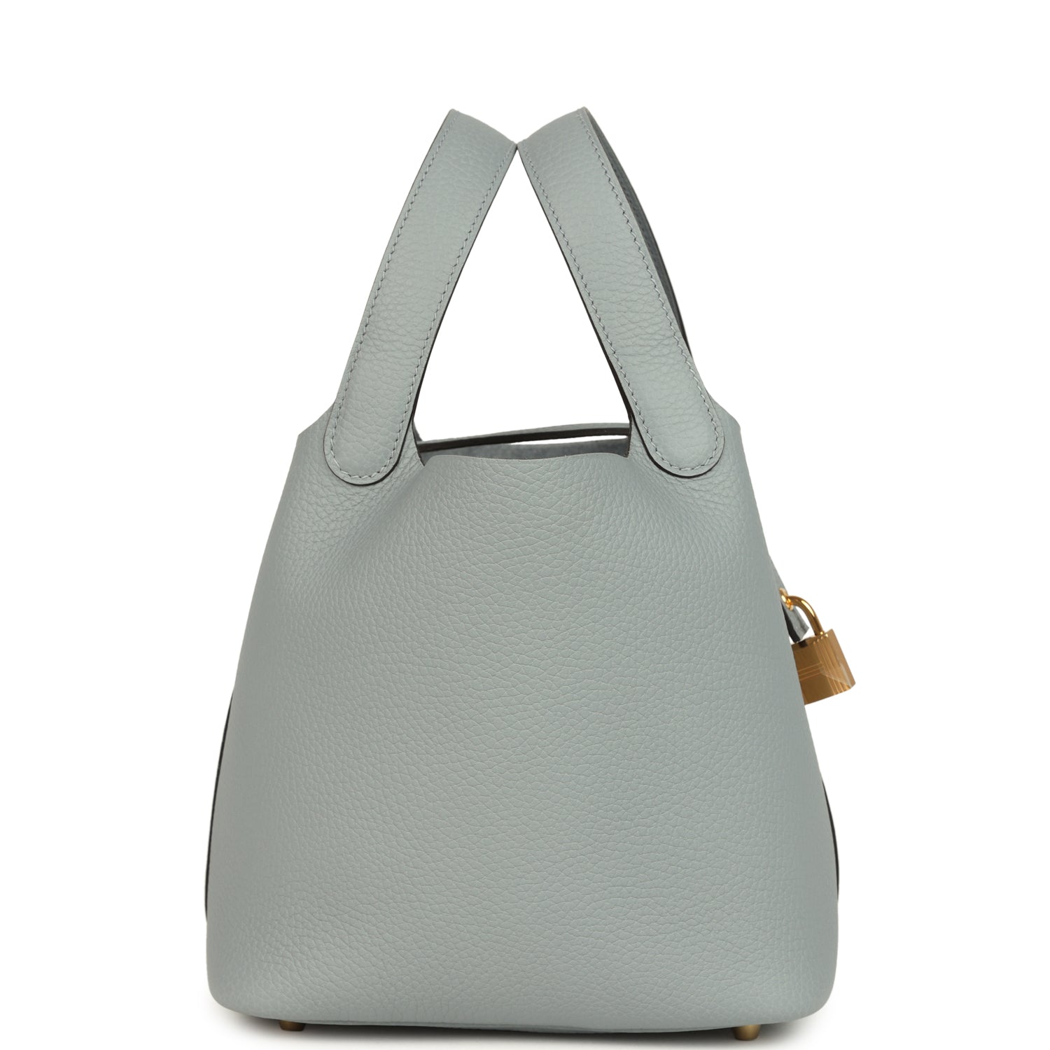 Picotin Lock 18 Gris Pantin Gold Hardware Bag
