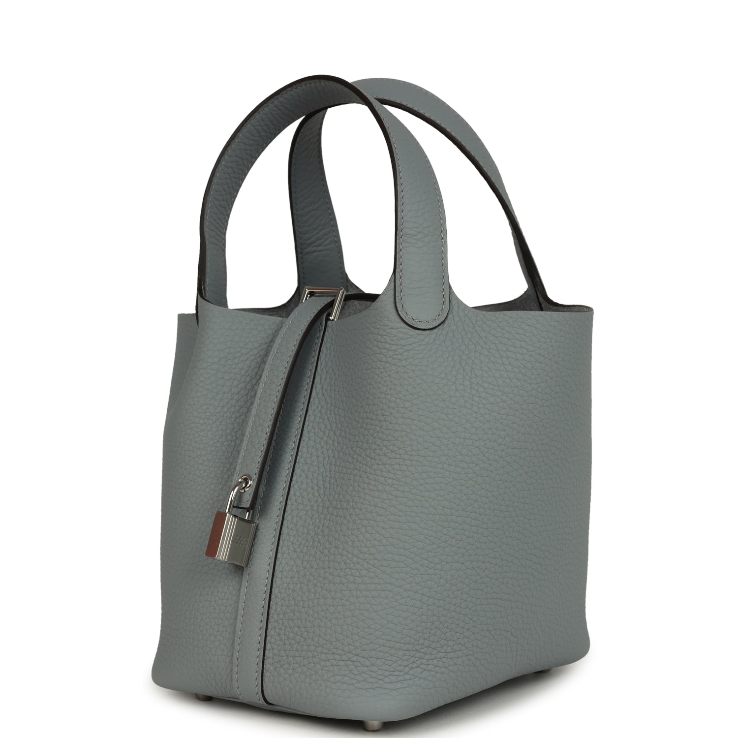 Picotin Lock 18 Gris Pantin Palladium Hardware Bag
