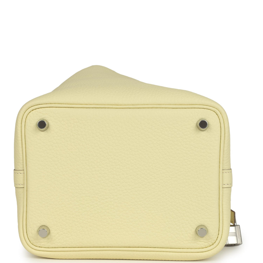Picotin Lock 18 Jaune Milton Clemence Palladium Hardware Bag
