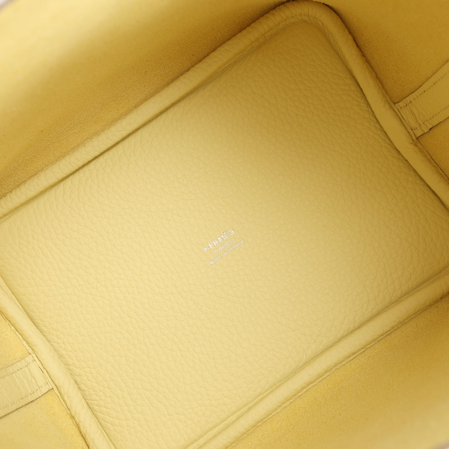 Picotin Lock 18 Jaune Milton Clemence Palladium Hardware Bag