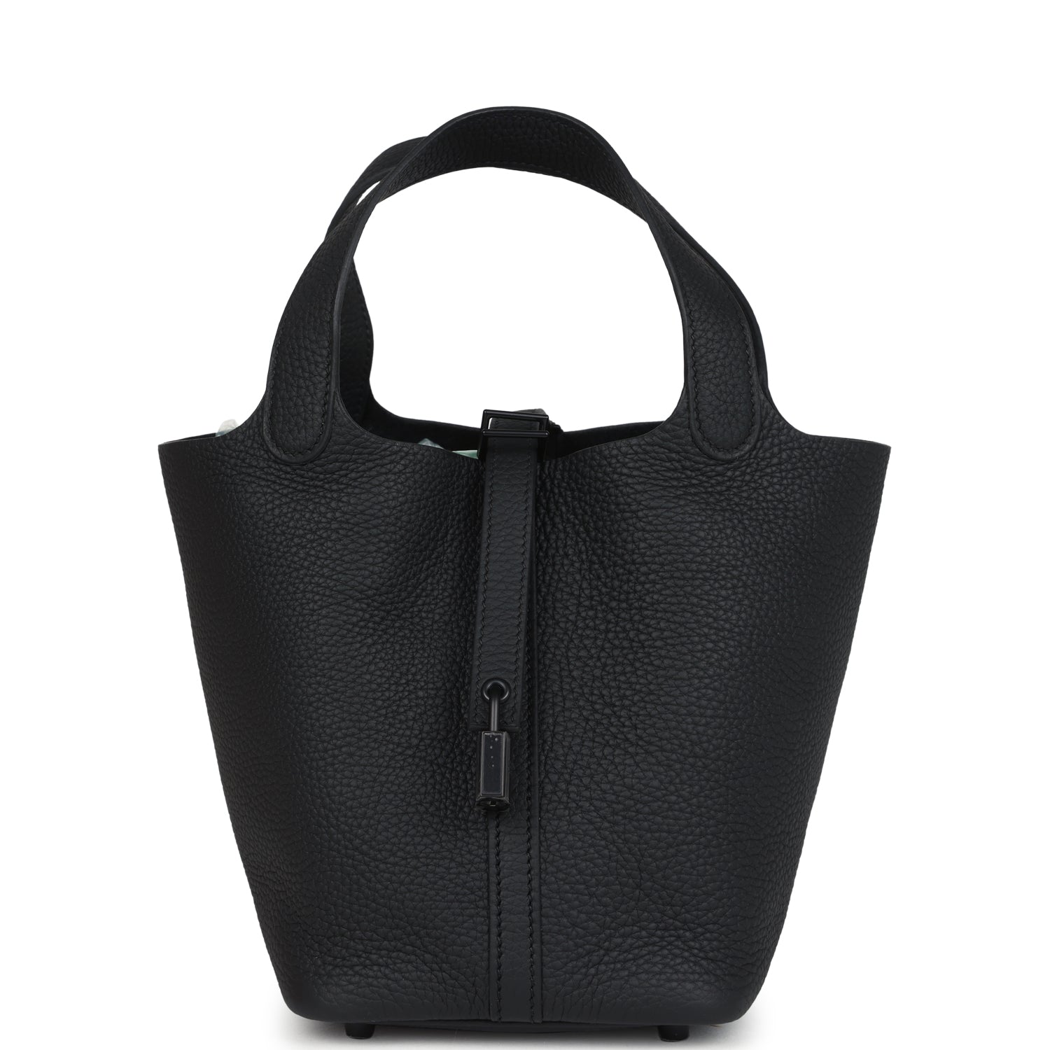 Picotin Lock 18 Monochrome Black Clemence Black Hardware Bag