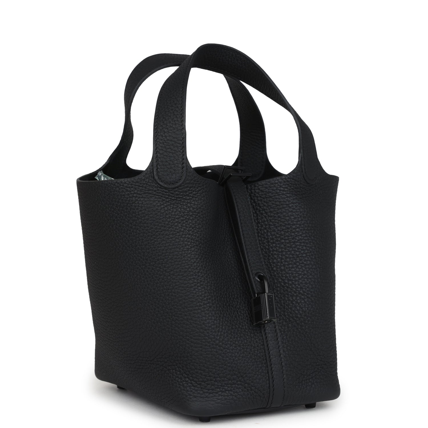 Picotin Lock 18 Monochrome Black Clemence Black Hardware Bag
