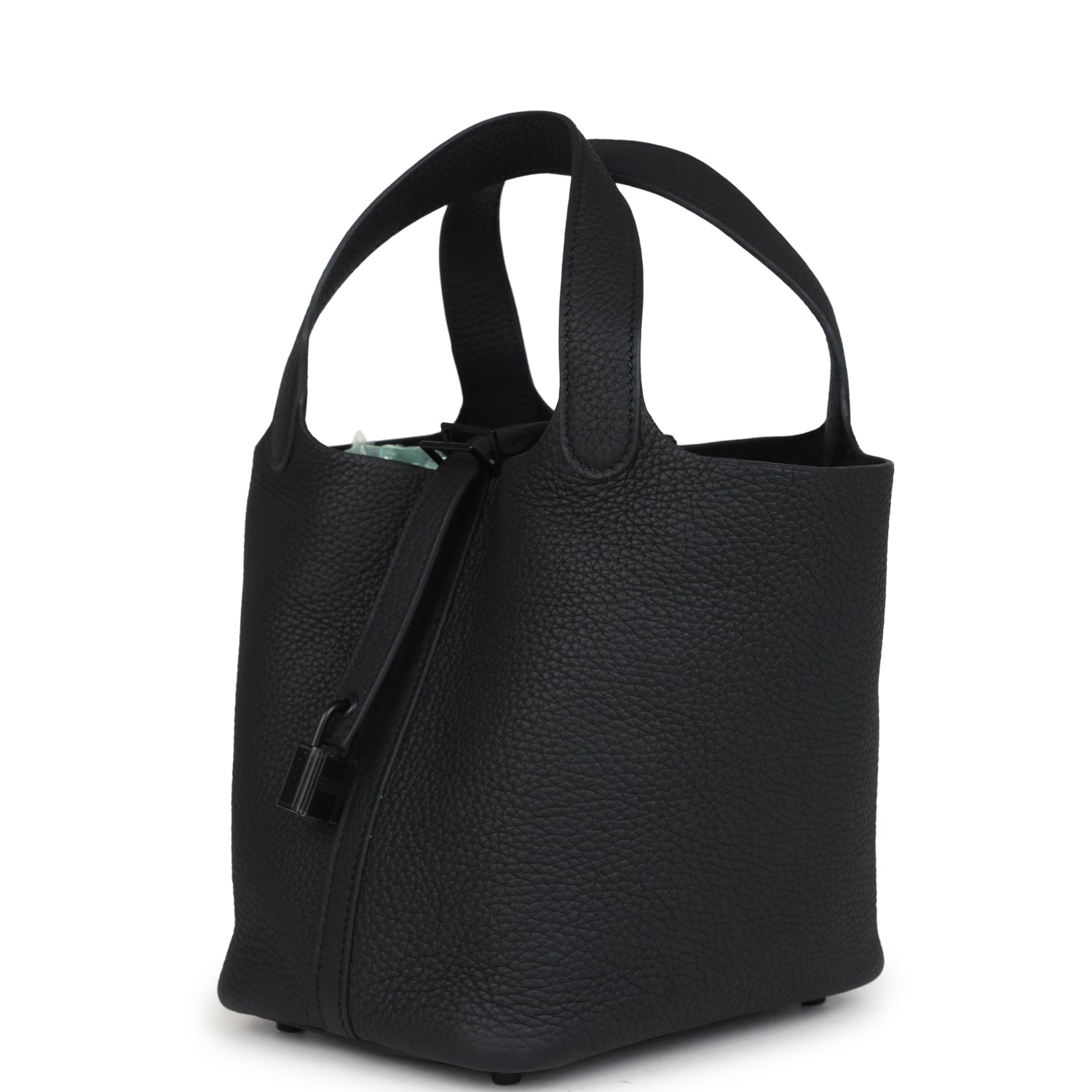 Picotin Lock 18 Monochrome Black Clemence Black Hardware Bag