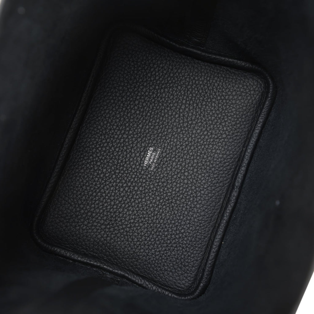 Picotin Lock 18 Monochrome Black Clemence Black Hardware Bag