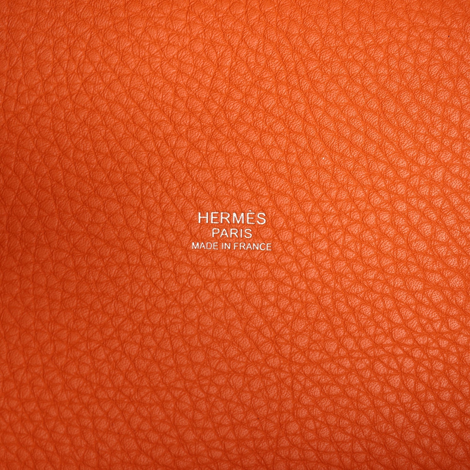Picotin Lock 18 Orange Clemence Palladium Hardware Bag