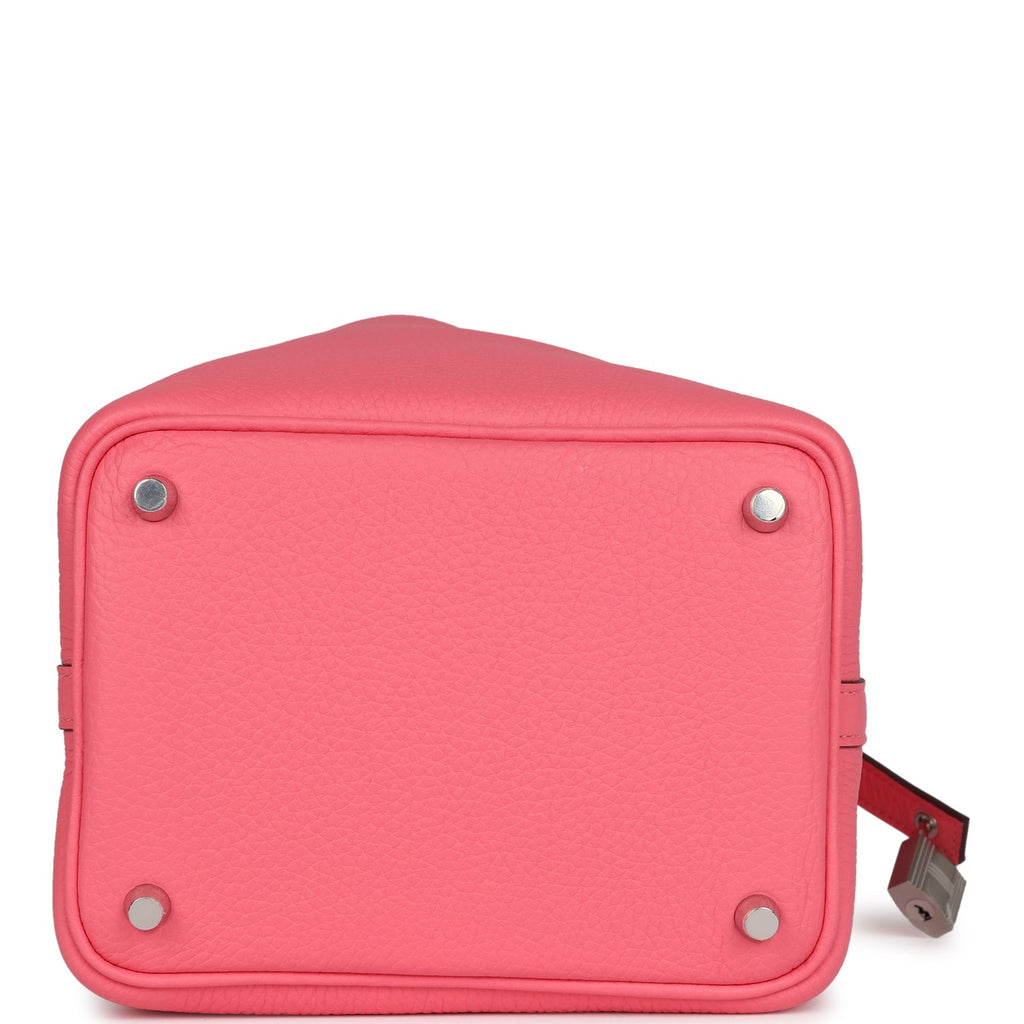 Picotin Lock 18 Rose Azalee Clemence Palladium Hardware Bag