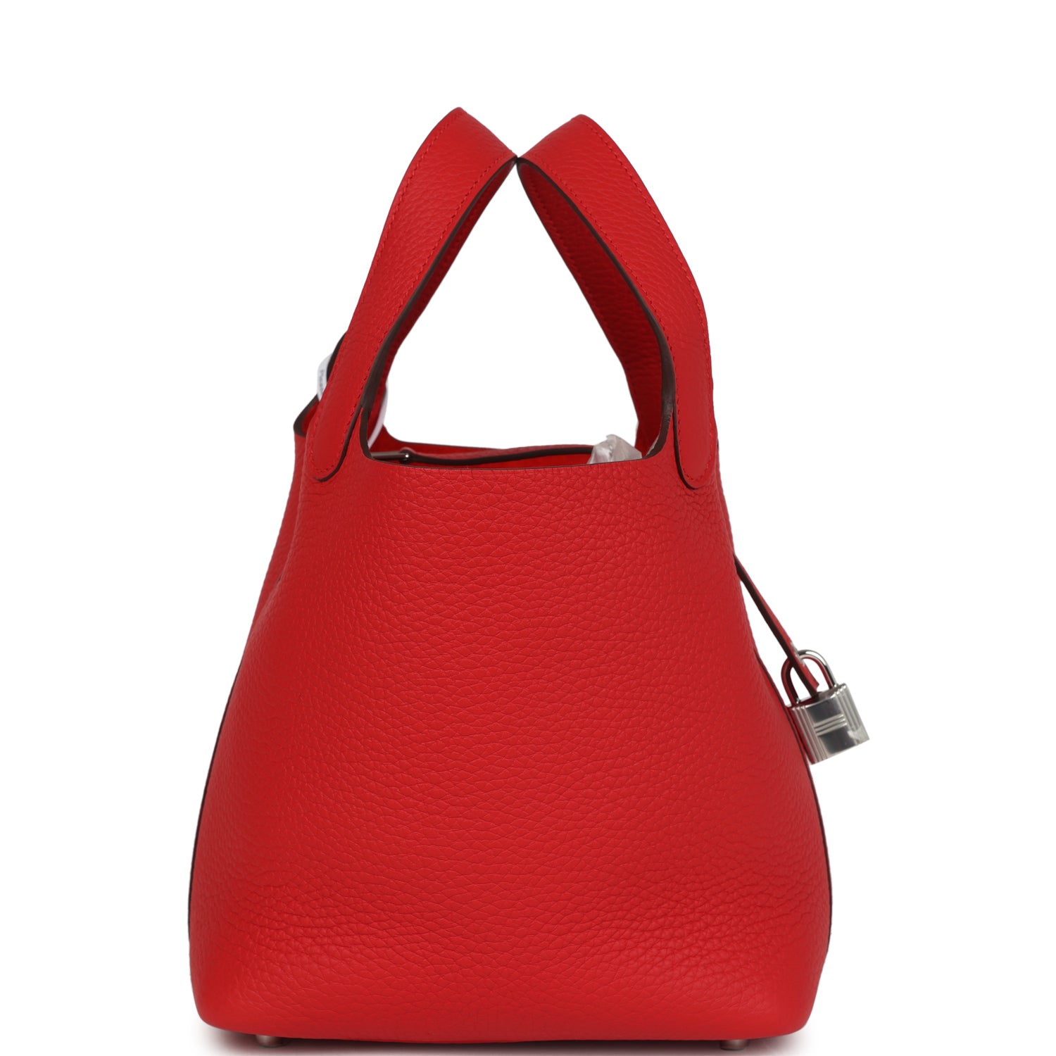 Picotin Lock 18 Rouge Radieux Clemence Palladium Hardware Bag