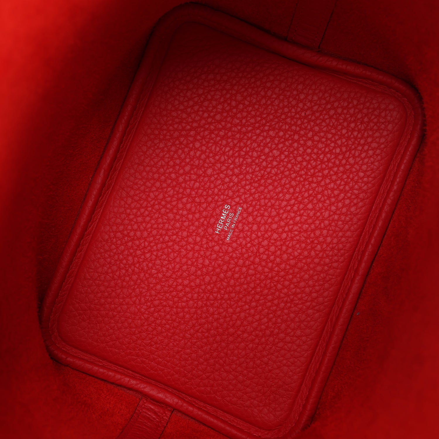 Picotin Lock 18 Rouge Radieux Clemence Palladium Hardware Bag