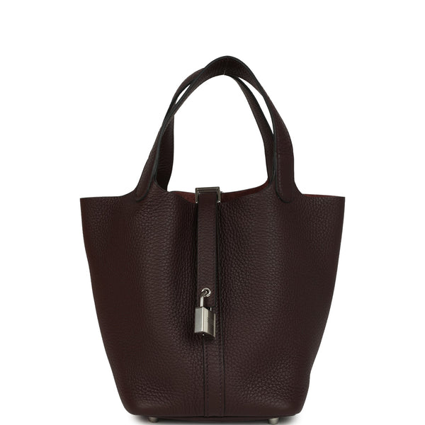 Picotin Lock 18 Rouge Sellier Palladium Hardware Bag