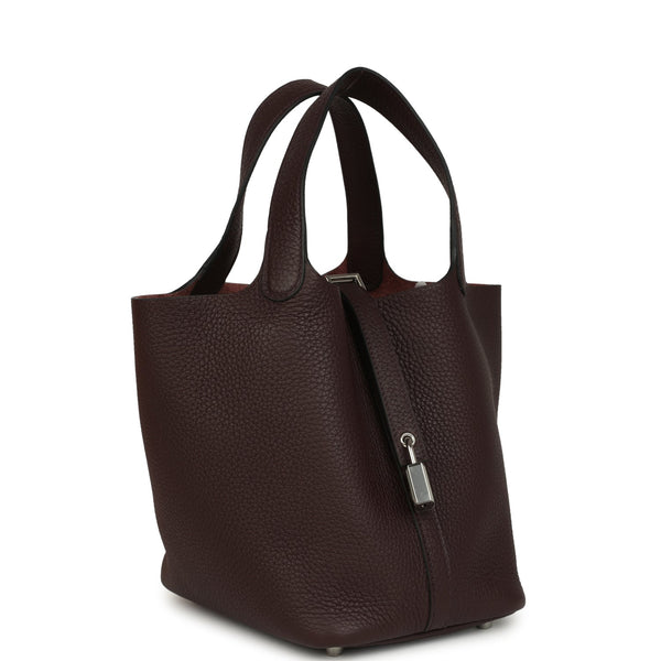 Picotin Lock 18 Rouge Sellier Palladium Hardware Bag