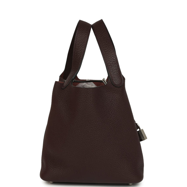 Picotin Lock 18 Rouge Sellier Palladium Hardware Bag