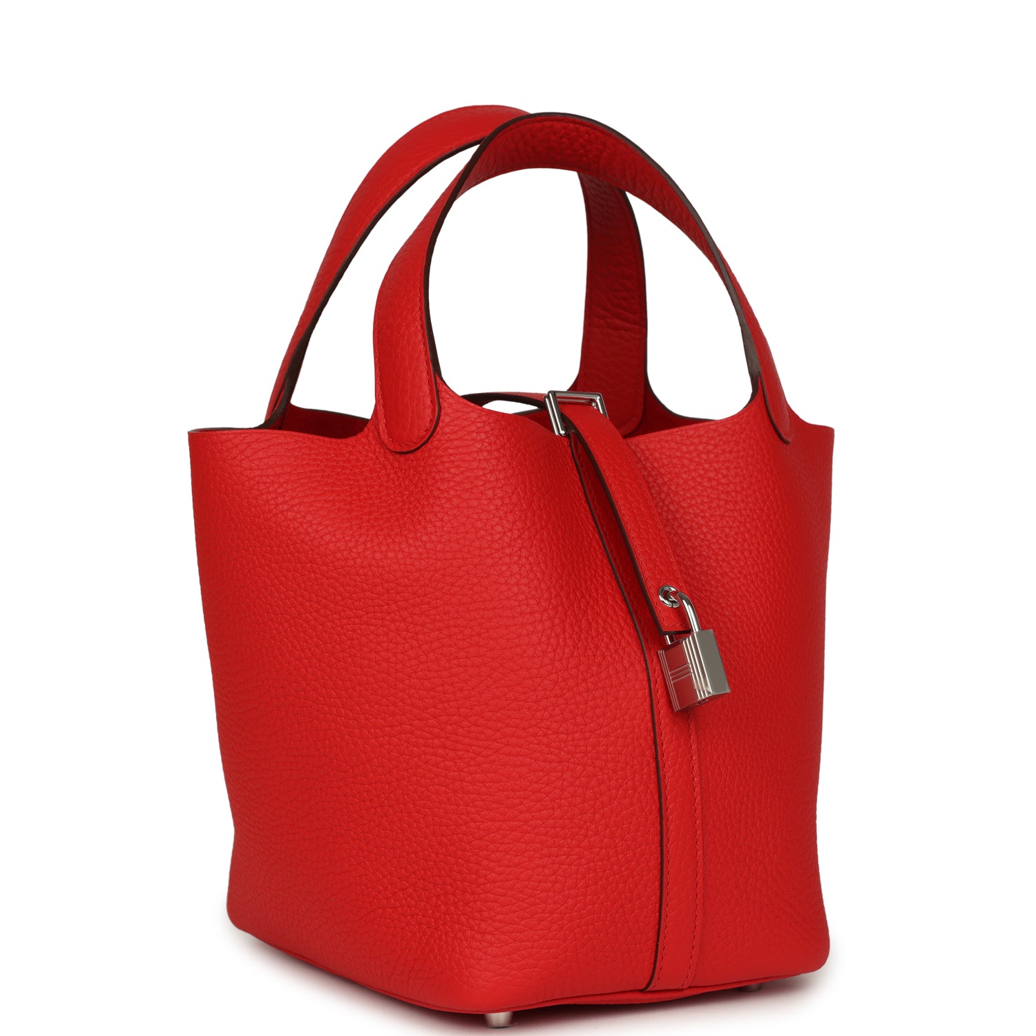 Picotin Lock 18 Rouge de Coeur Clemence Palladium Hardware Bag