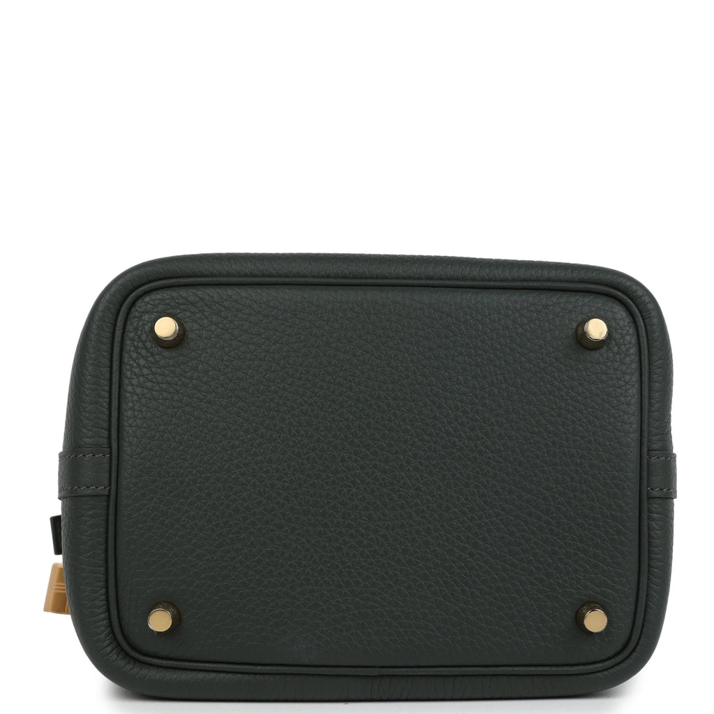 Picotin Lock 18 Vert Mangrove Gold Hardware Bag
